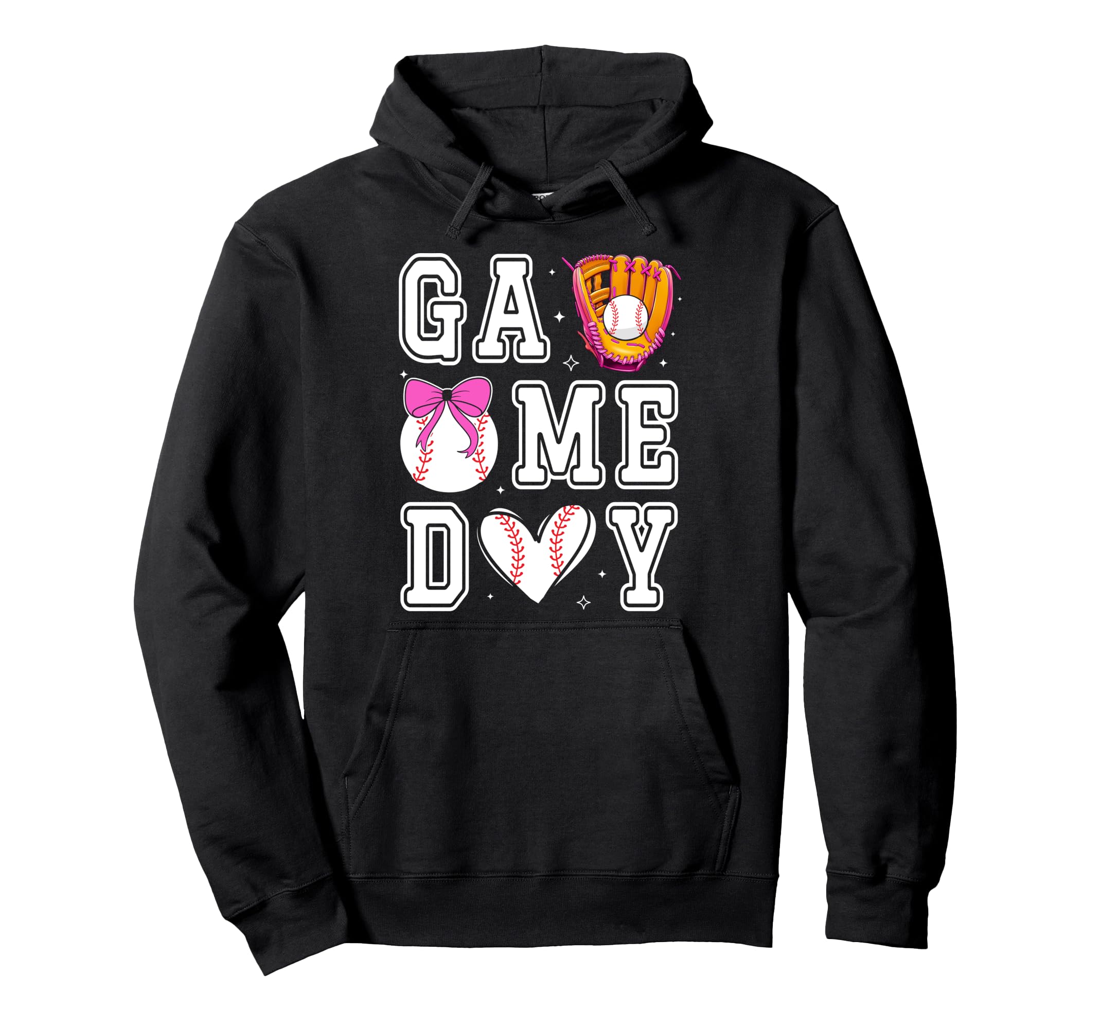 Baseball Sister Coquette Bow Game Day Hoodie - Unique Graphic Unisex - T-Shirt, Sweatshirt, Hoodie