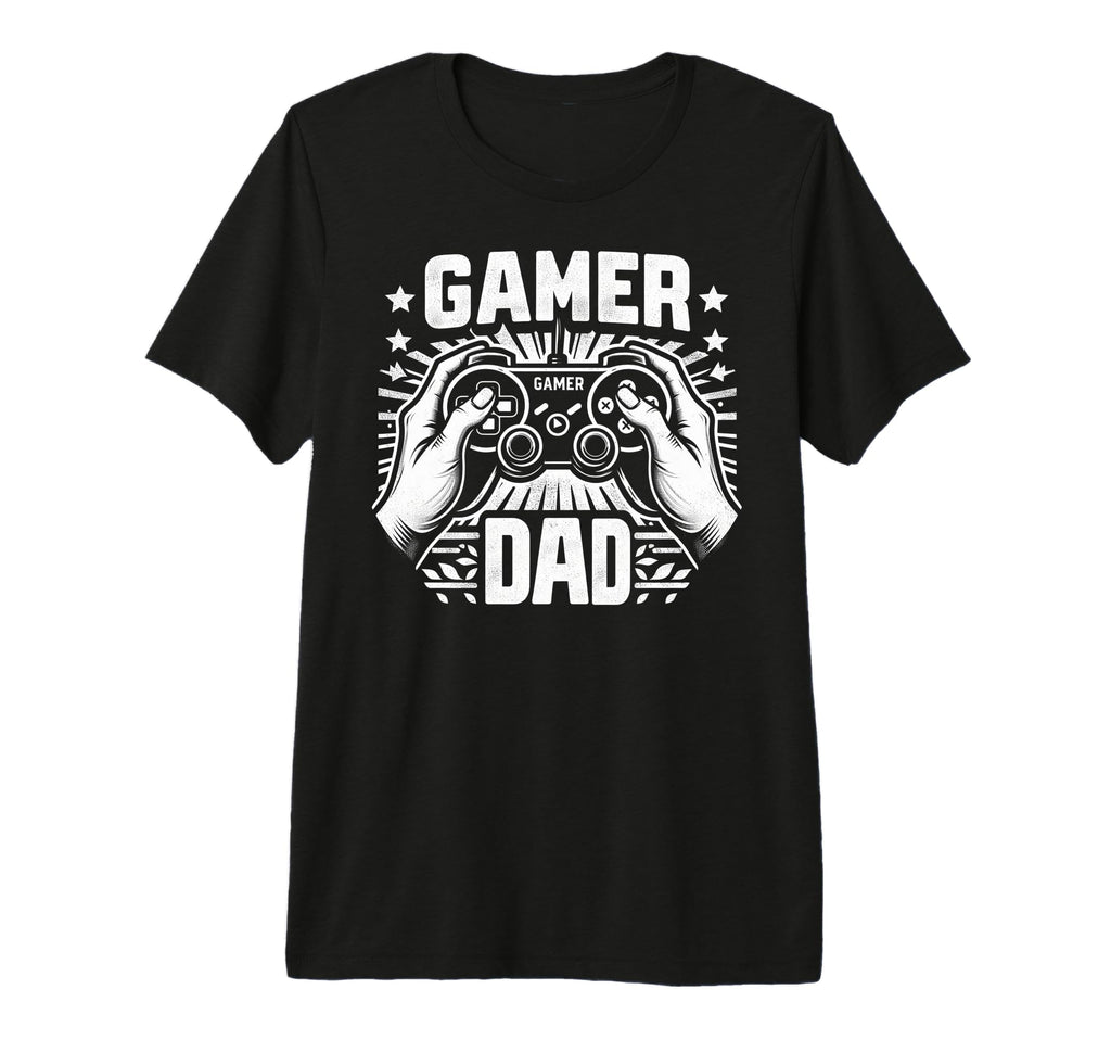 Gamer Dad Game Controller Gaming T-Shirt - Custom Art Print Men Women - T-Shirt, Sweatshirt, Hoodie