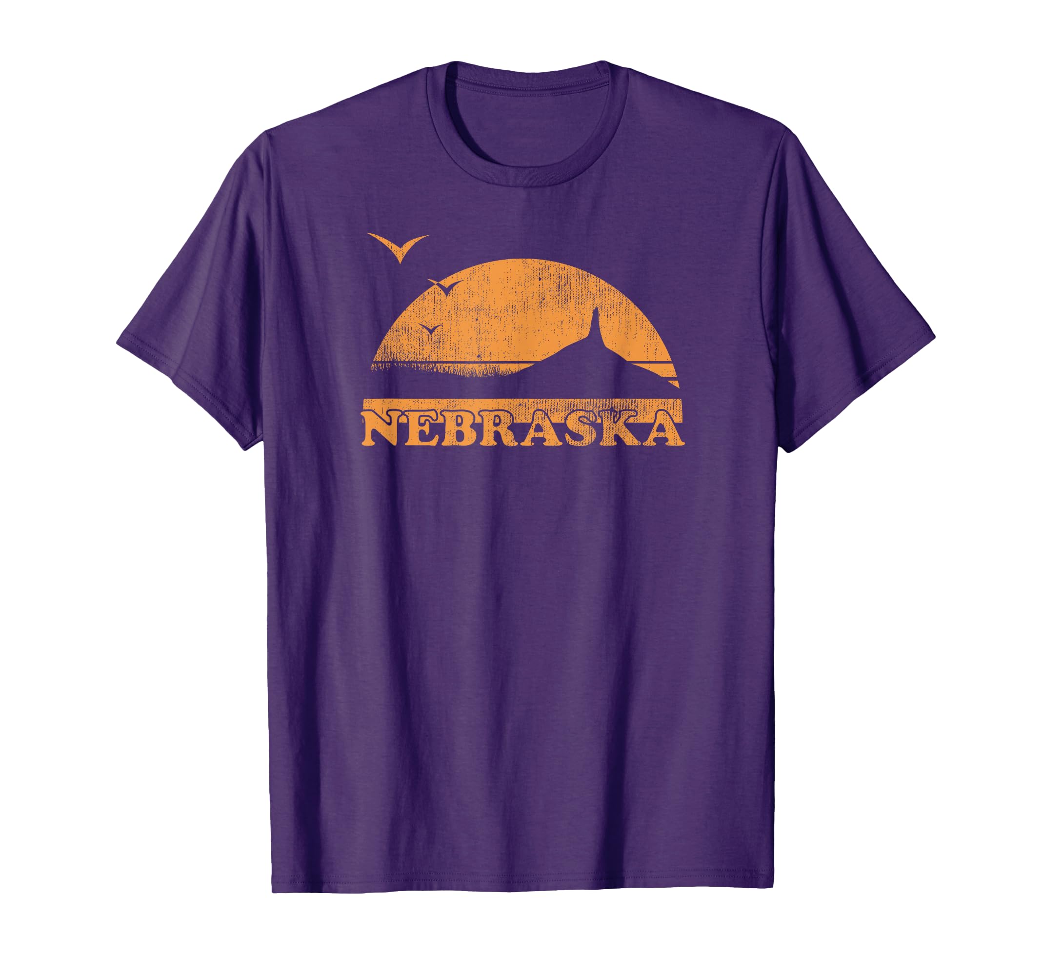 Nebraska 70S 80S Sunrise Ne Distressed T-Shirt - Novelty Apparel Men Women - T-Shirt, Sweatshirt, Hoodie