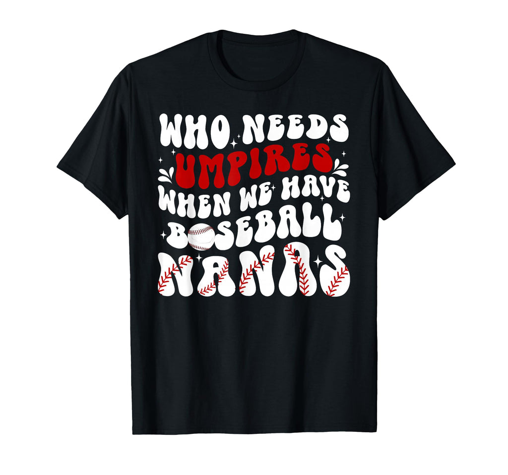 Groovy Baseball Nana Grandma Nana T-Shirt - Minimalist Print Men Women - T-Shirt, Sweatshirt, Hoodie