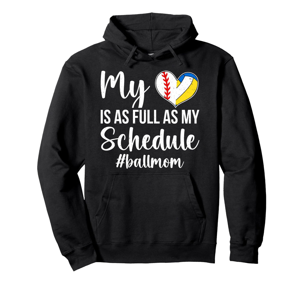 Ball Mom Proud Volleyball Baseball Mom Hoodie - Graphic Print Men Women - T-Shirt, Sweatshirt, Hoodie