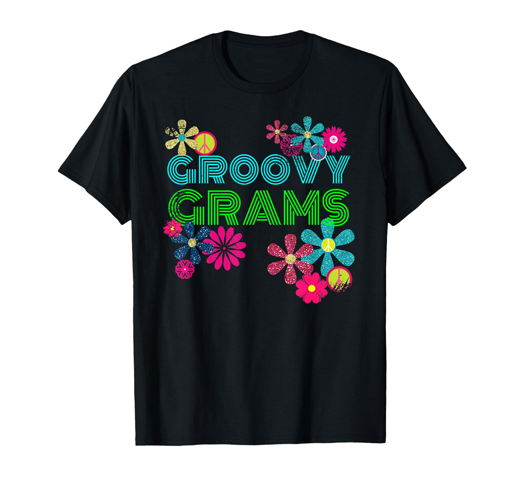 Groovy Grams Grandmother Hippie Flower T-Shirt - Graphic Print for Adults - T-Shirt, Sweatshirt, Hoodie