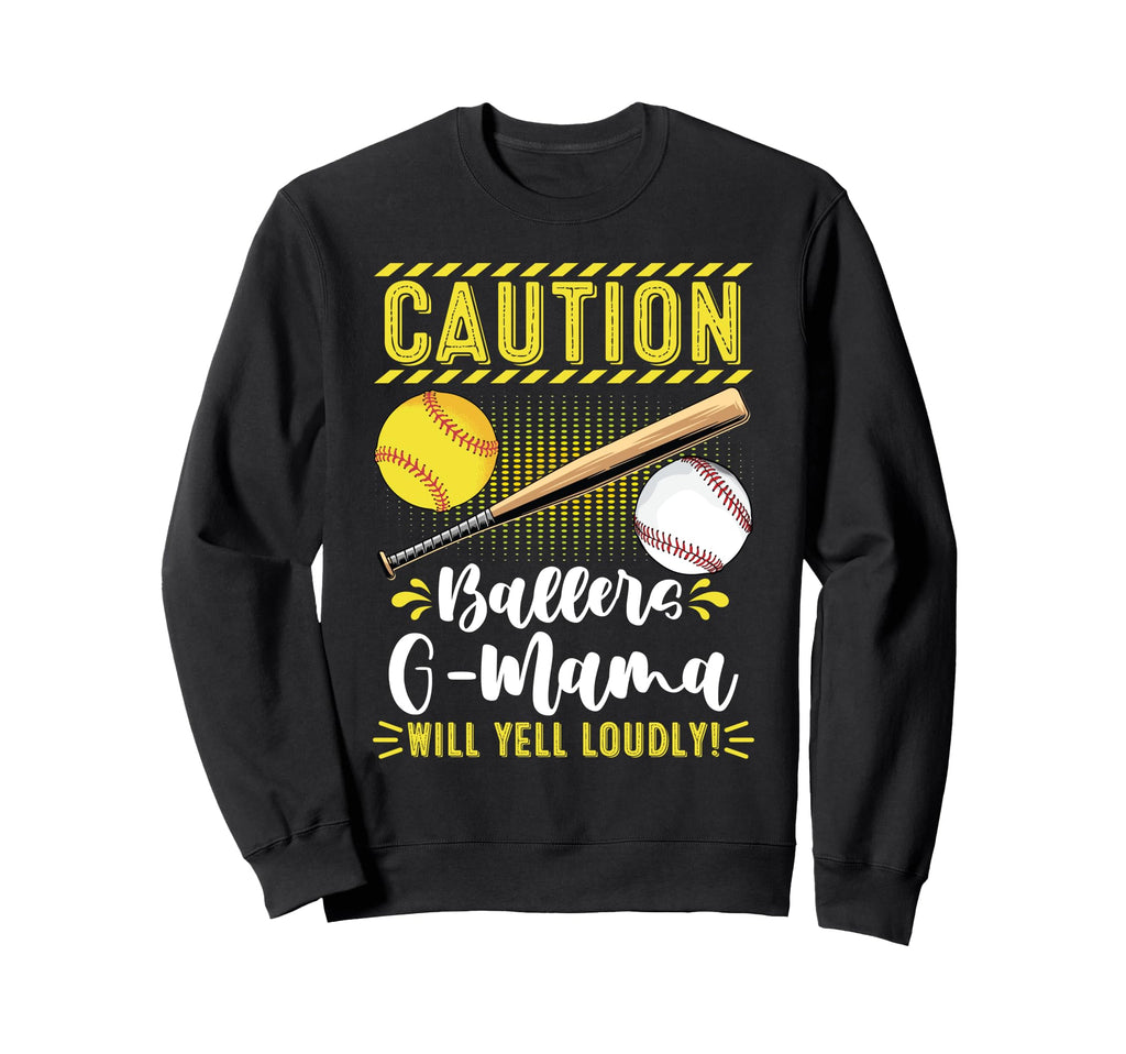 Ballers G Mama Funny Baseball Sweatshirt - Novelty Apparel for Adults - T-Shirt, Sweatshirt, Hoodie