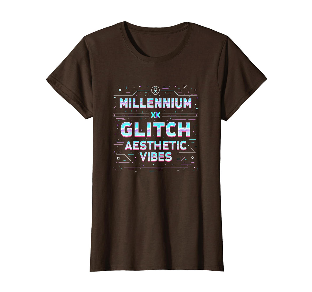 Millennium Glitch Aesthetic Y2K T-Shirt - Minimalist Print Unisex - T-Shirt, Sweatshirt, Hoodie