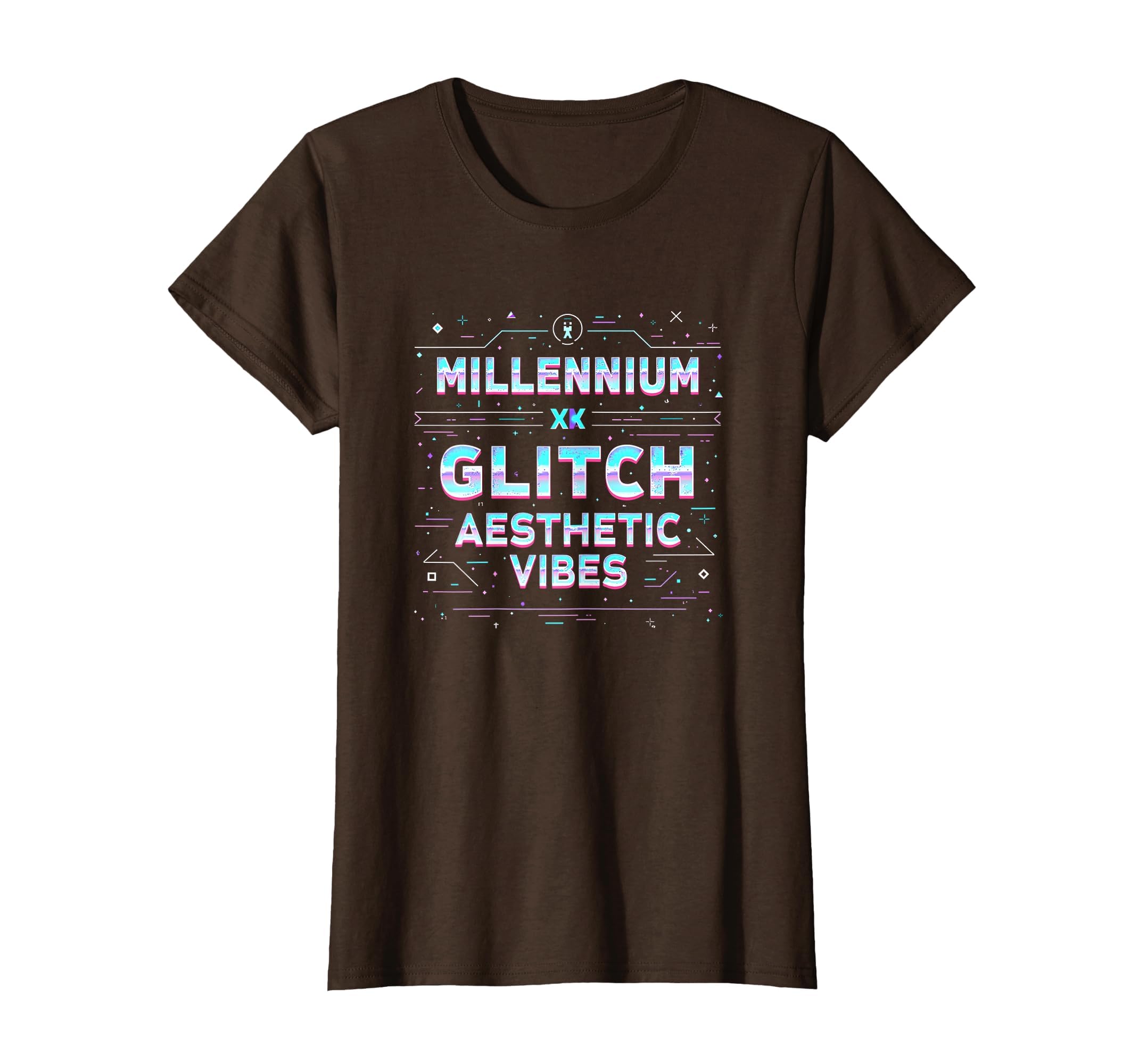 Millennium Glitch Aesthetic Y2K T-Shirt - Minimalist Print Unisex - T-Shirt, Sweatshirt, Hoodie