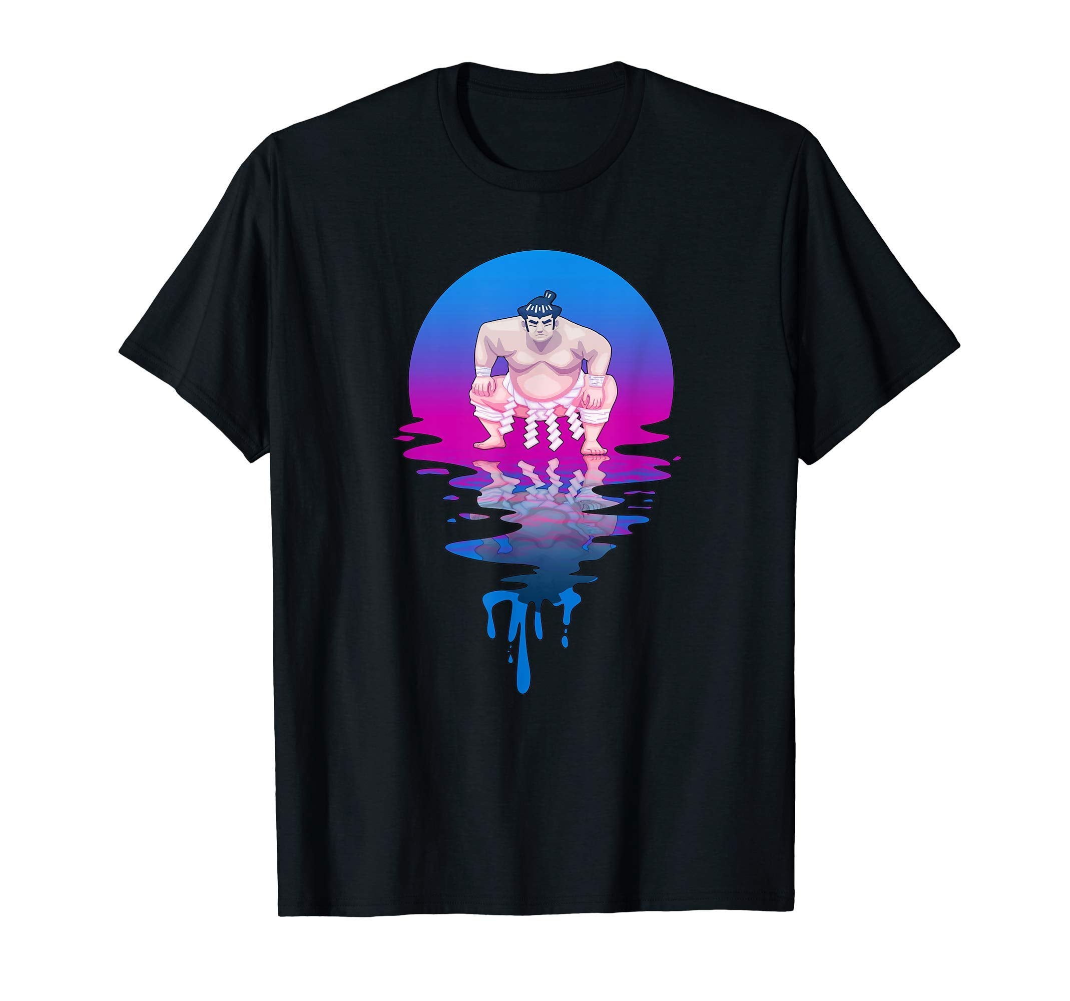 Sunset Sumo Wrestler T-Shirt - Custom Art Print for Adults - T-Shirt, Sweatshirt, Hoodie