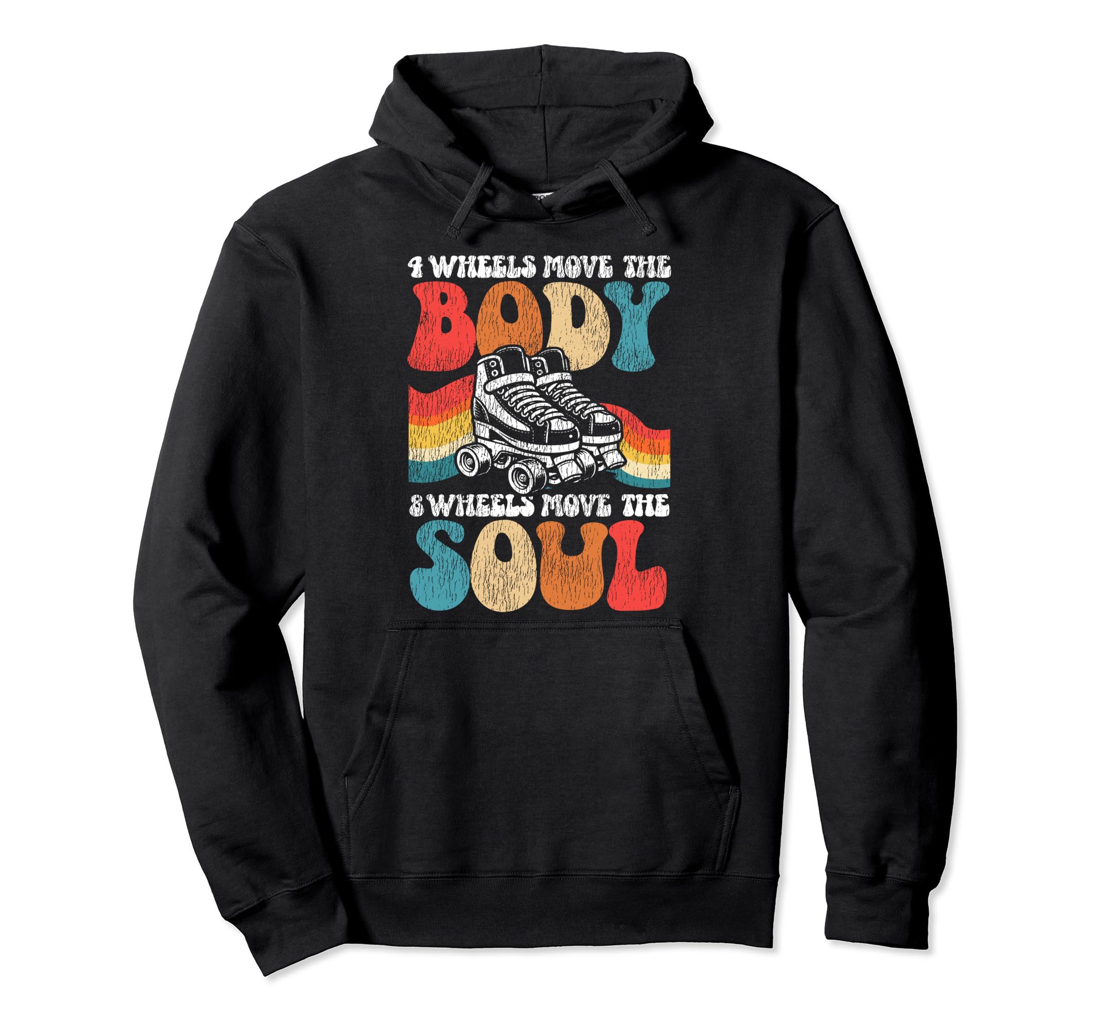 Roller Skating Skate 1970S 4 Wheels Move Hoodie - Aesthetic Graphic Unisex - T-Shirt, Sweatshirt, Hoodie