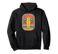 Surf Badge Beach Sunset Palm Tree Hoodie - Trendy Graphic Men Women - T-Shirt, Sweatshirt, Hoodie