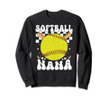 Softball Nana Groovy Game Day Sweatshirt - Aesthetic Graphic Men Women - T-Shirt, Sweatshirt, Hoodie