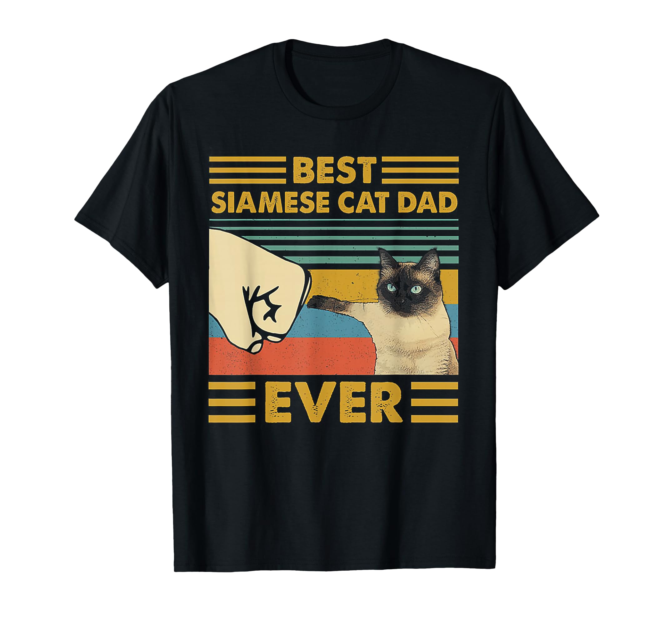 Best Siamese Cat Dad Ever Sunset T-Shirt - Novelty Apparel Men Women - T-Shirt, Sweatshirt, Hoodie