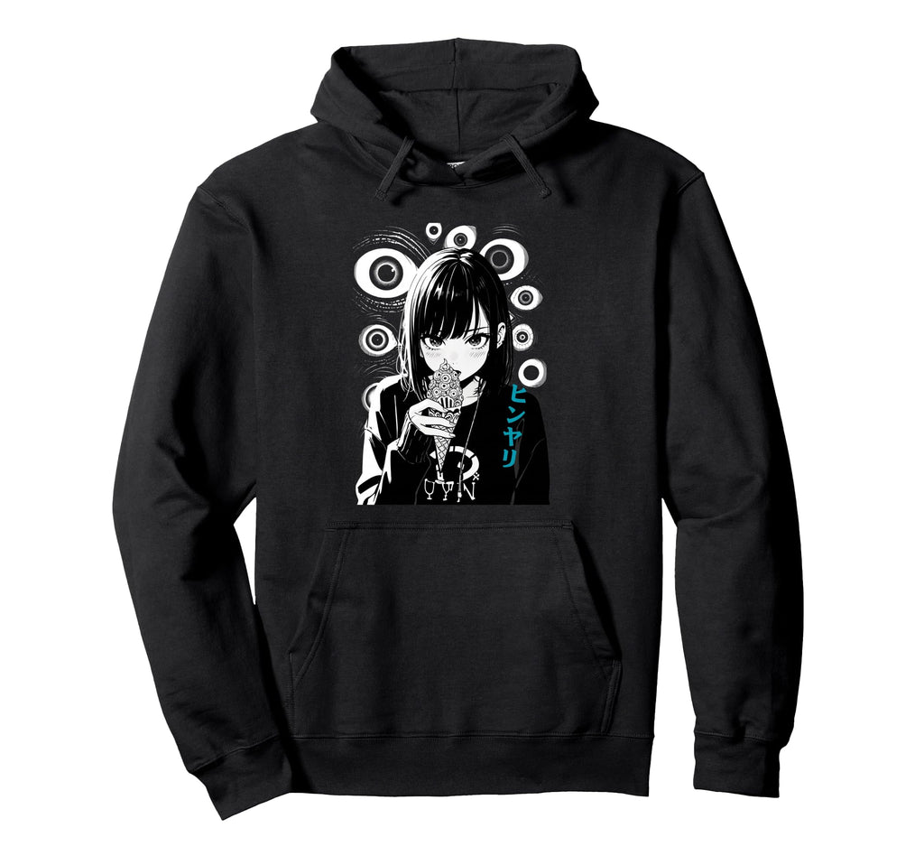 Y2K Goth Anime Eyes That Watch Anime Hoodie - Streetwear Style Men Women - T-Shirt, Sweatshirt, Hoodie