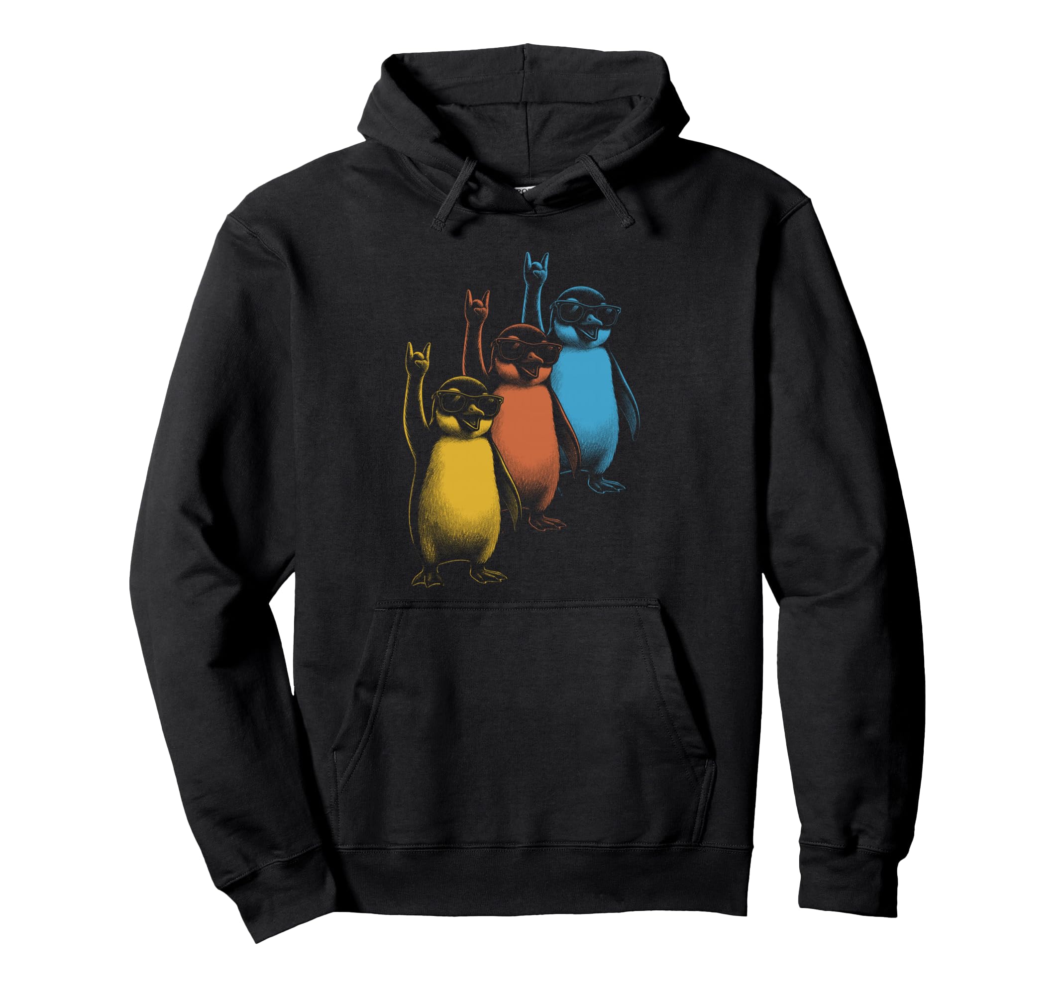 Penguins Rock Rock And Roll Funny Hoodie - Minimalist Print Men Women - T-Shirt, Sweatshirt, Hoodie