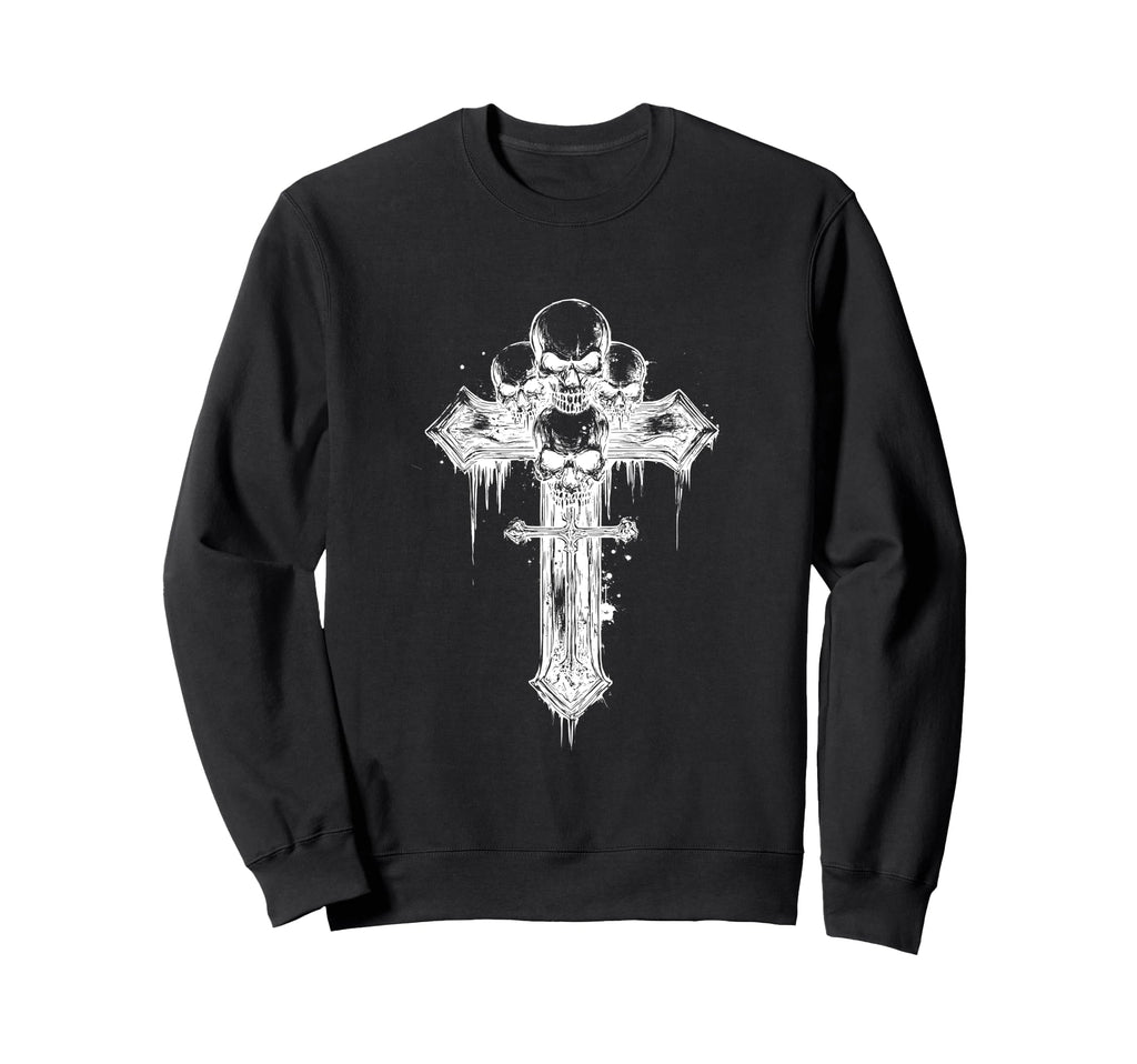 Y2K Goth Alt Grunge Cross Sweatshirt - Casual Everyday Wear for Adults - T-Shirt, Sweatshirt, Hoodie