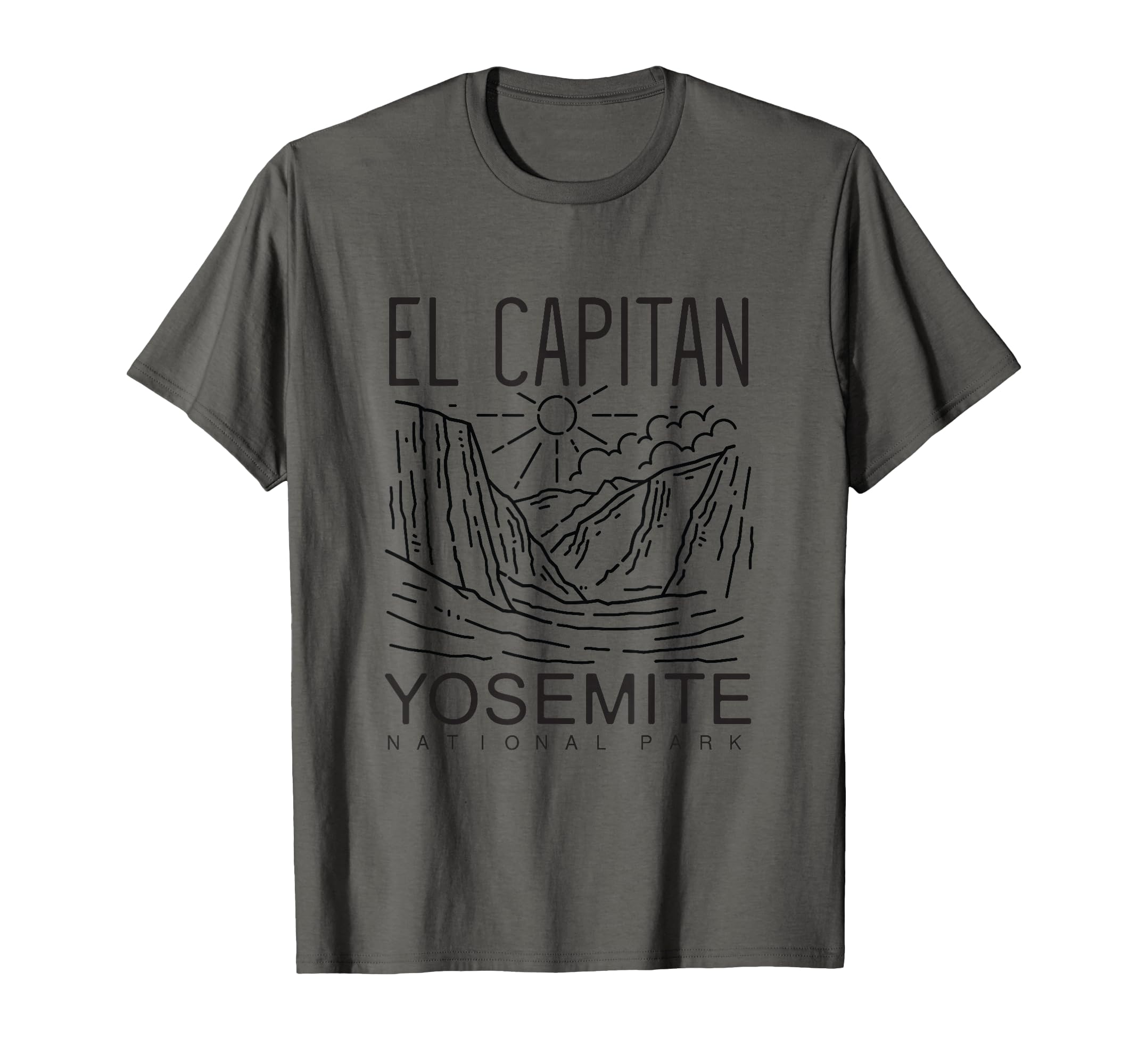 Yosemite National Park El Capitan T-Shirt - Minimalist Print Men Women - T-Shirt, Sweatshirt, Hoodie