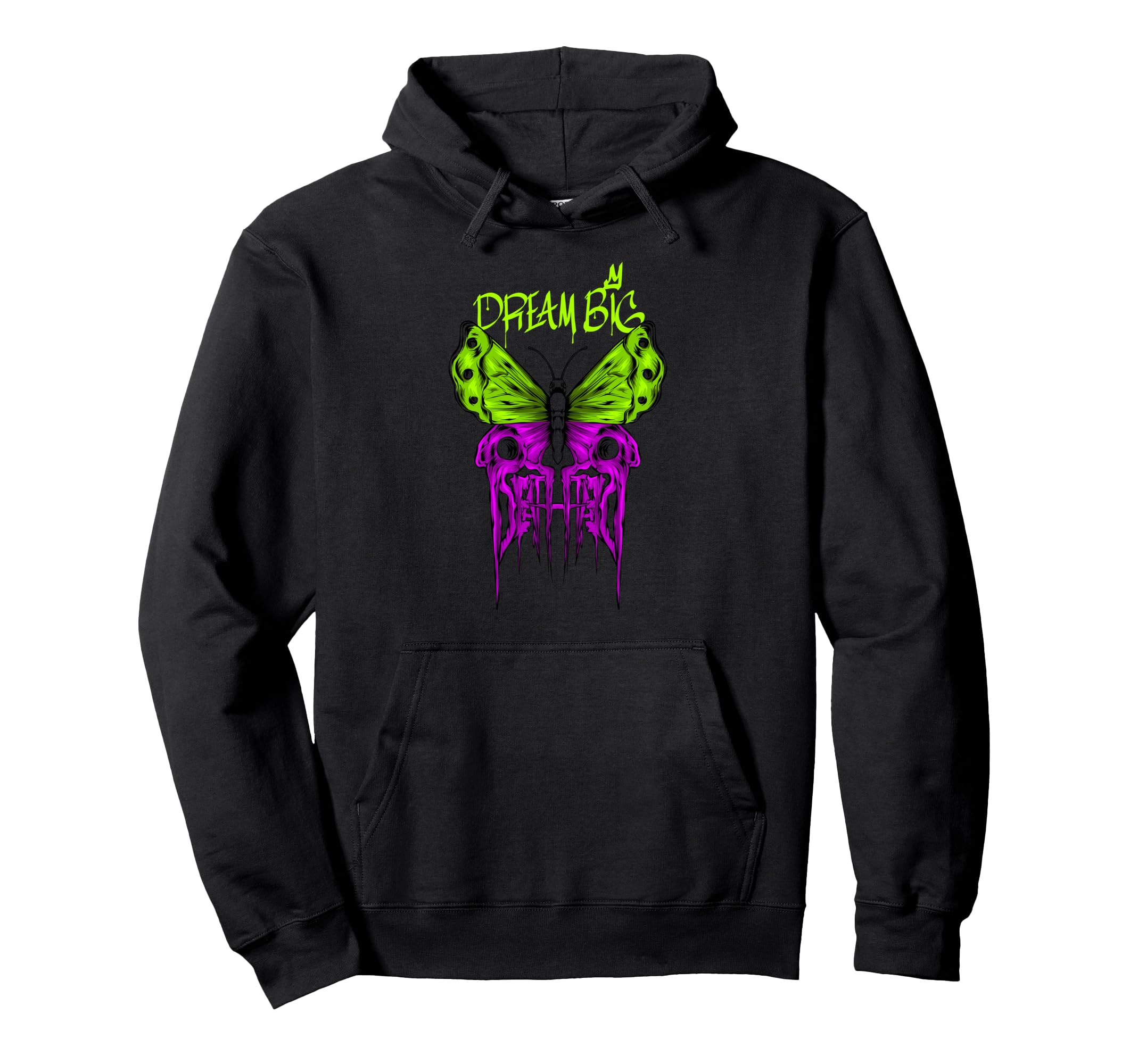 Butterfly Dream Big Y2K Grunge Aesthetic Hoodie - Trendy Graphic Men Women - T-Shirt, Sweatshirt, Hoodie