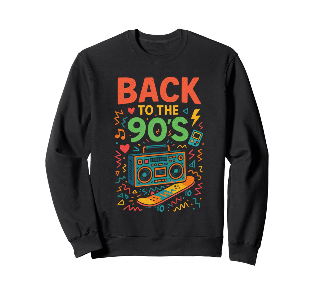 Back To 90S 90S Old School Sweatshirt - Minimalist Print Unisex - T-Shirt, Sweatshirt, Hoodie