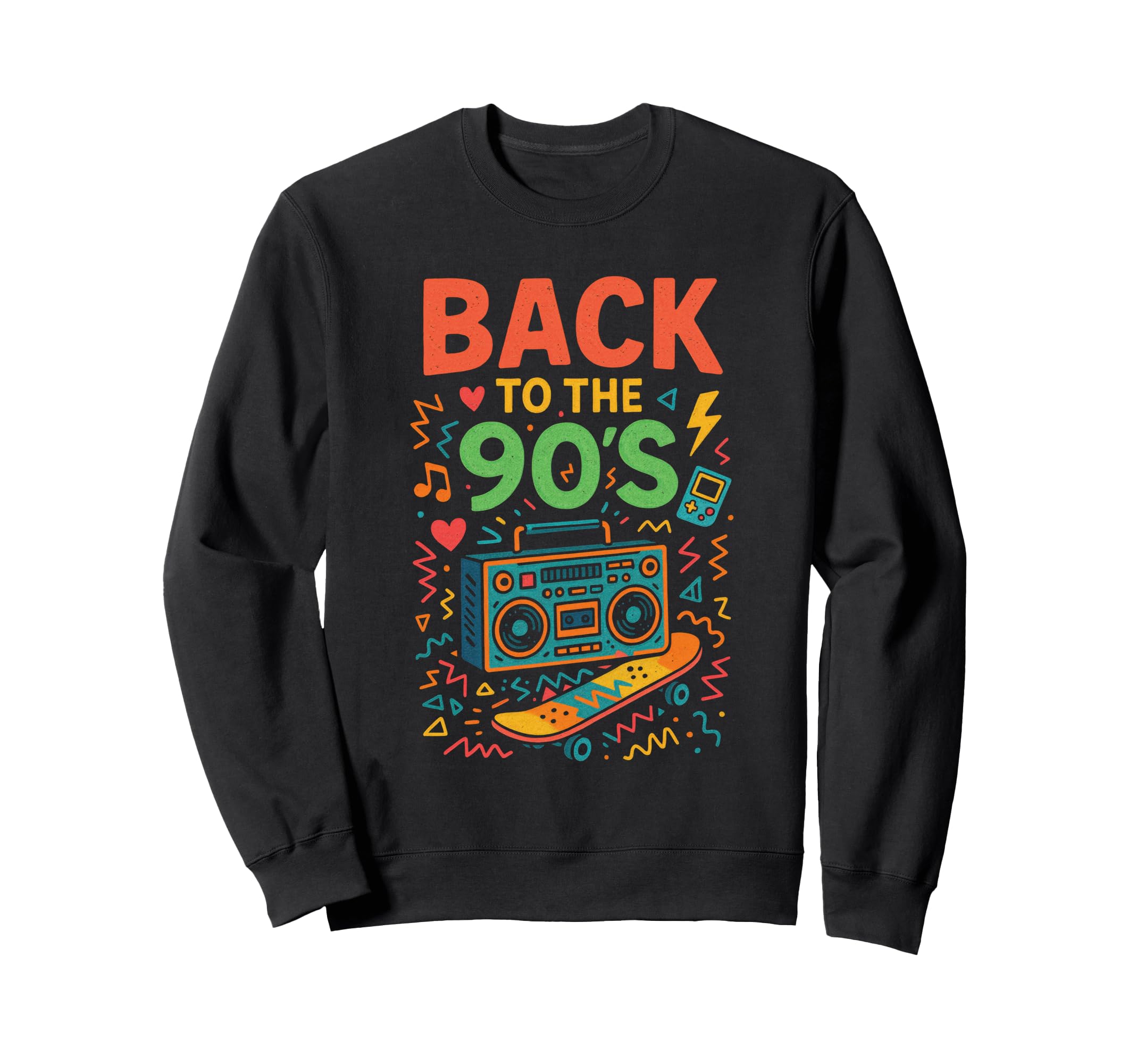 Back To 90S 90S Old School Sweatshirt - Minimalist Print Unisex - T-Shirt, Sweatshirt, Hoodie