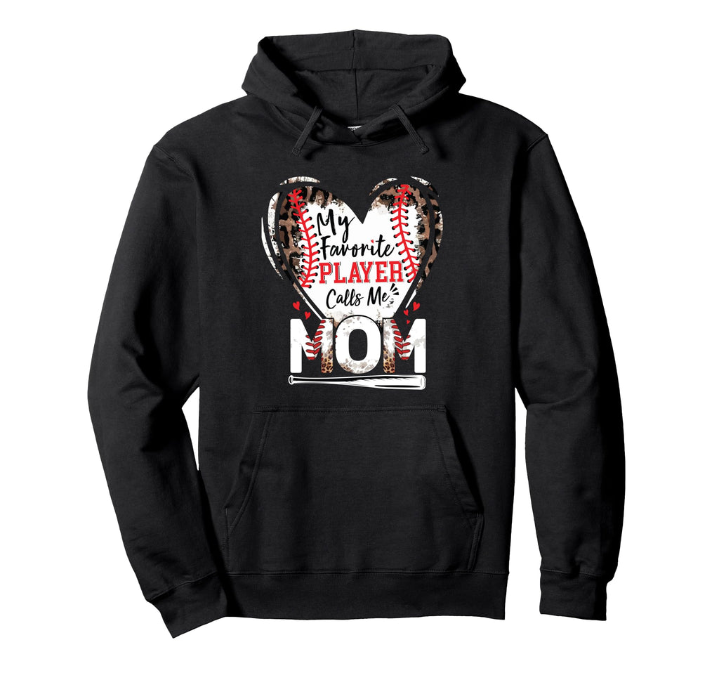 I Play But My Mama Dont Baseball Leopard Hoodie - Unique Graphic Unisex - T-Shirt, Sweatshirt, Hoodie