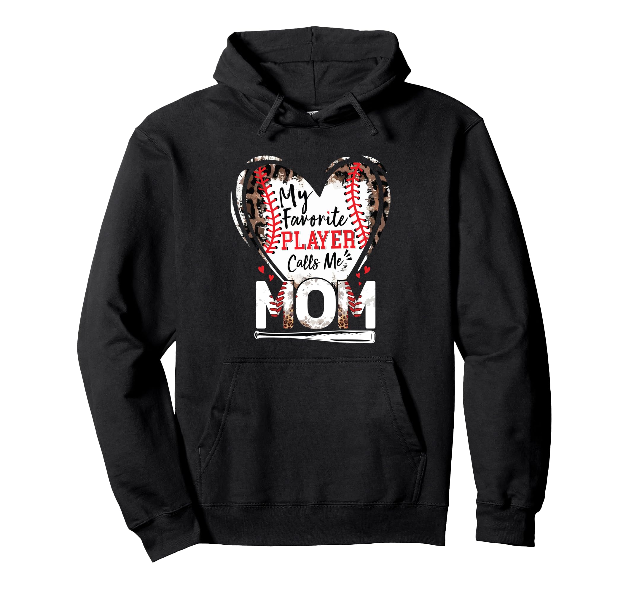 I Play But My Mama Dont Baseball Leopard Hoodie - Unique Graphic Unisex - T-Shirt, Sweatshirt, Hoodie
