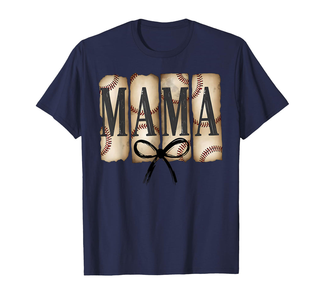 Mama Mothers Day Coquette Bow Baseball T-Shirt - Unique Graphic for Adults - T-Shirt, Sweatshirt, Hoodie
