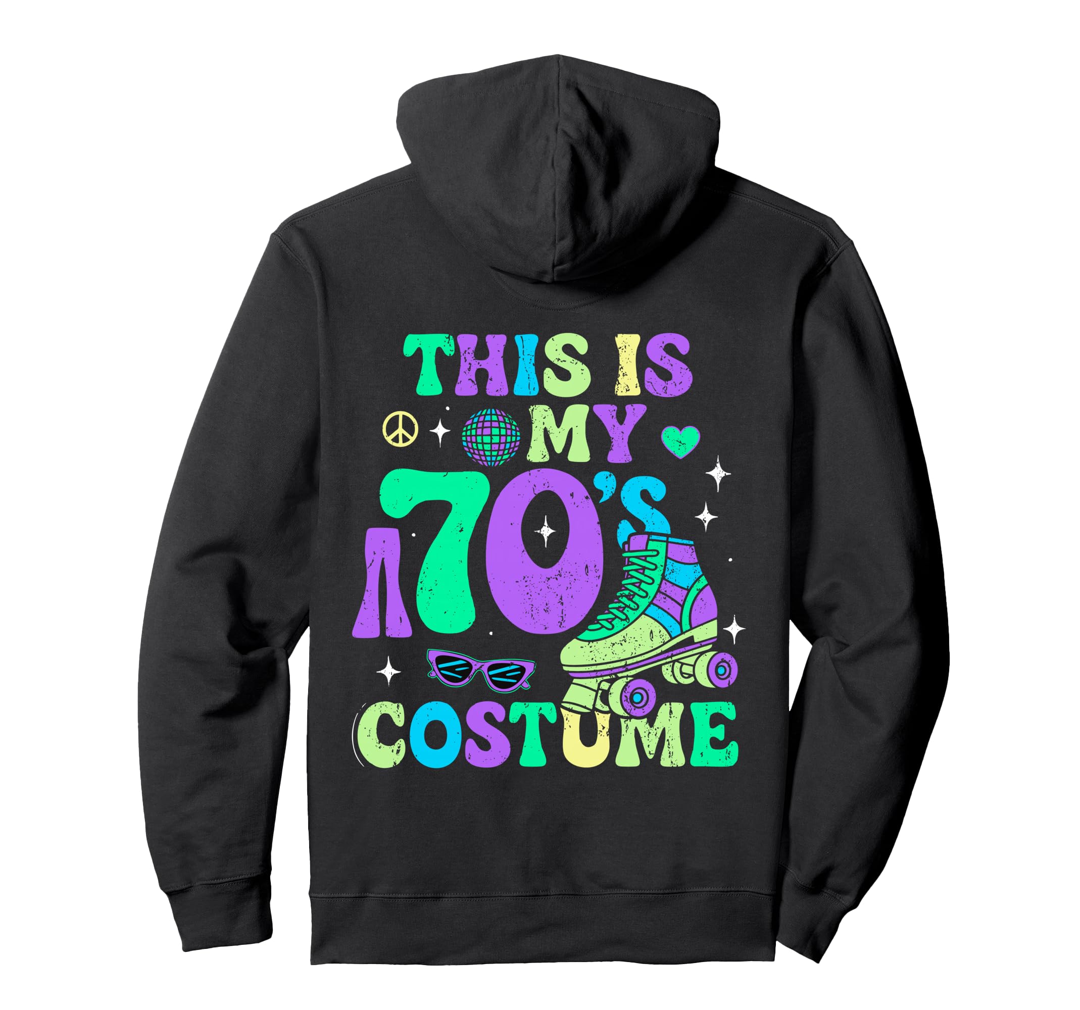 Roller Skates This Is My 70S Costume 70S Hoodie - Aesthetic Graphic Unisex - T-Shirt, Sweatshirt, Hoodie