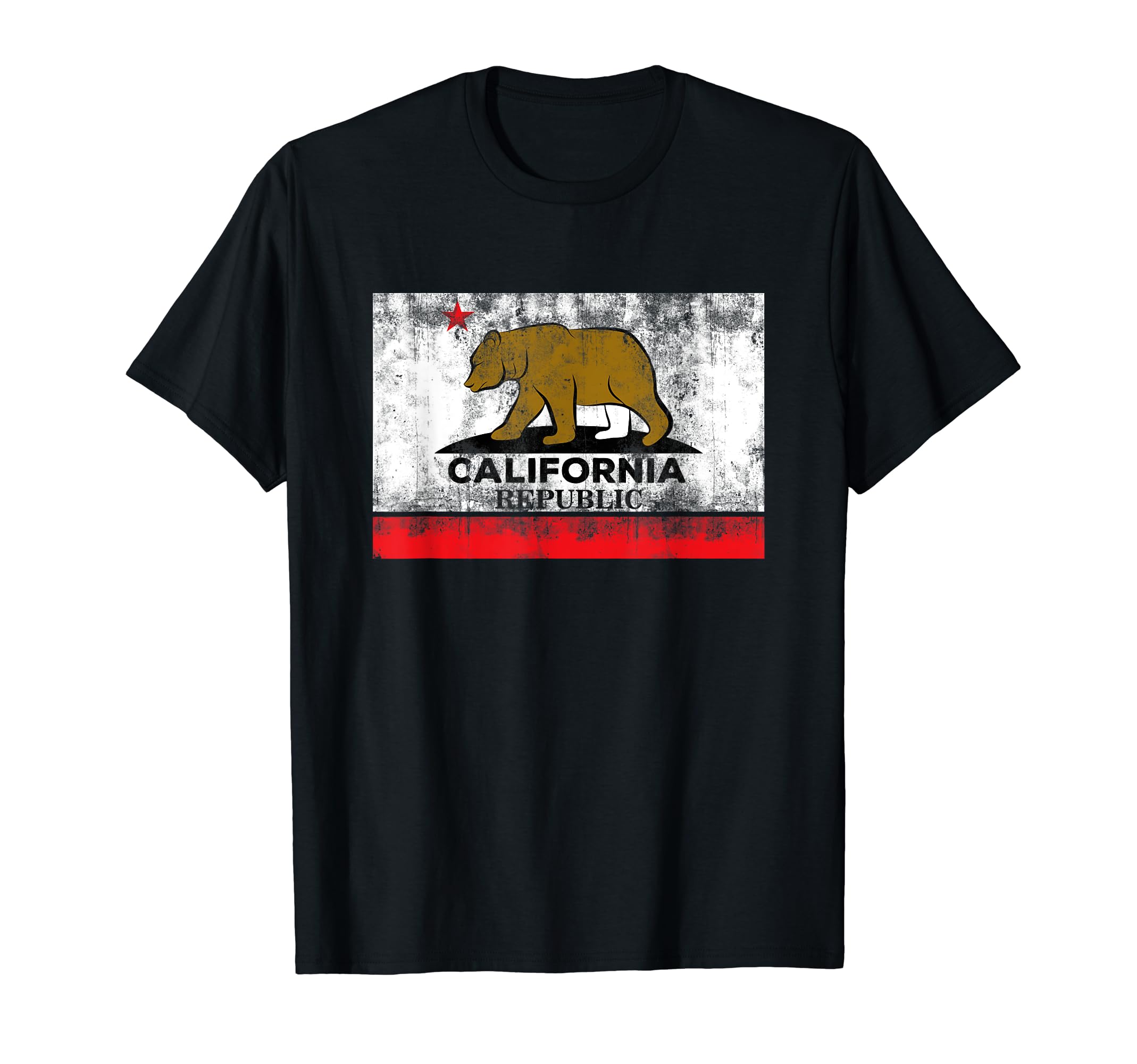 California State Flag Distressed T-Shirt - Unique Graphic for Adults - T-Shirt, Sweatshirt, Hoodie