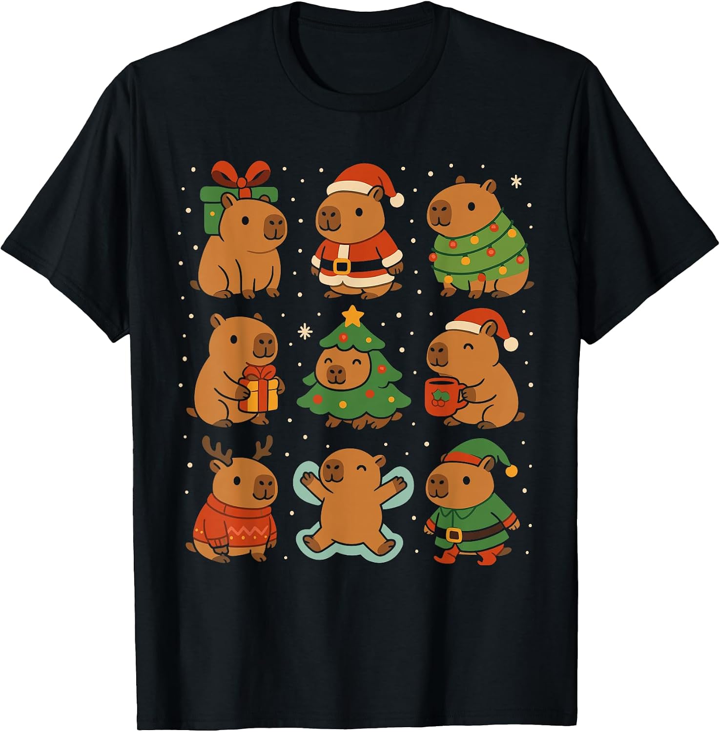 Christmas Capybara Stuff - Adult & Kids T-Shirts, Sweatshirts & Hoodies apparel design preview 1