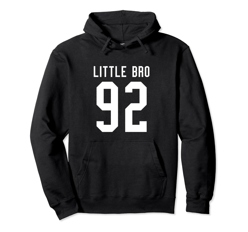 Number 92 Little Bro Biggest Fan Hoodie - Aesthetic Graphic Unisex - T-Shirt, Sweatshirt, Hoodie