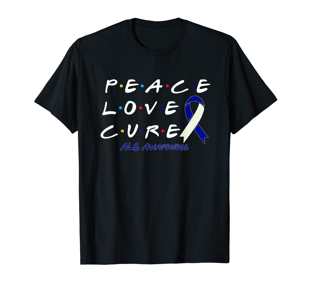 Als Awareness Peace Love Cure T-Shirt - Streetwear Style Men Women - T-Shirt, Sweatshirt, Hoodie