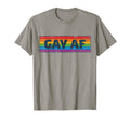 Lgbtq Gay Af Pride Lgbt Ally Rainbow Flag T-Shirt - Graphic Print Unisex - T-Shirt, Sweatshirt, Hoodie
