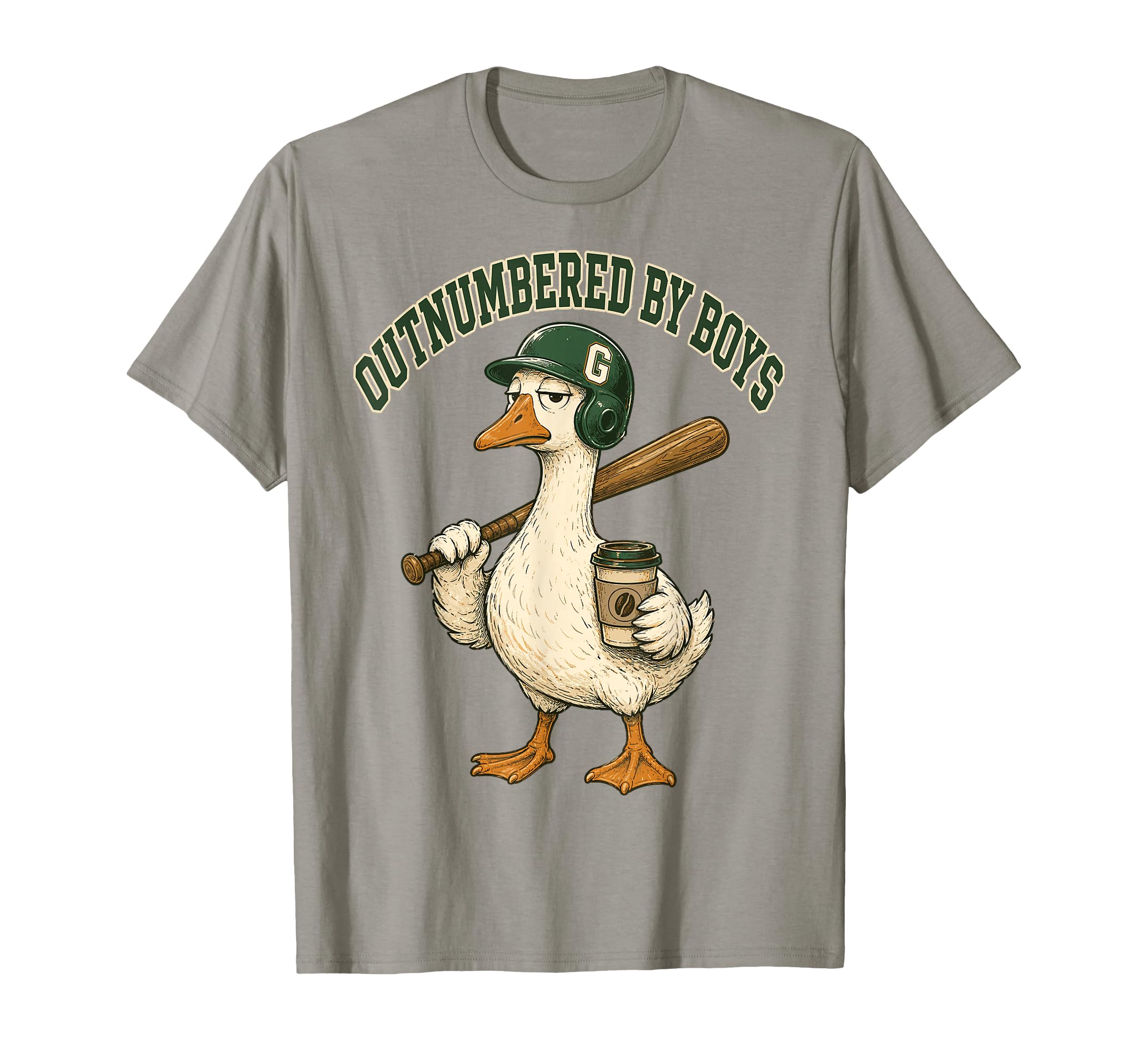 Outnumbered Mom Goose Baseball Mama T-Shirt - Graphic Print Unisex - T-Shirt, Sweatshirt, Hoodie