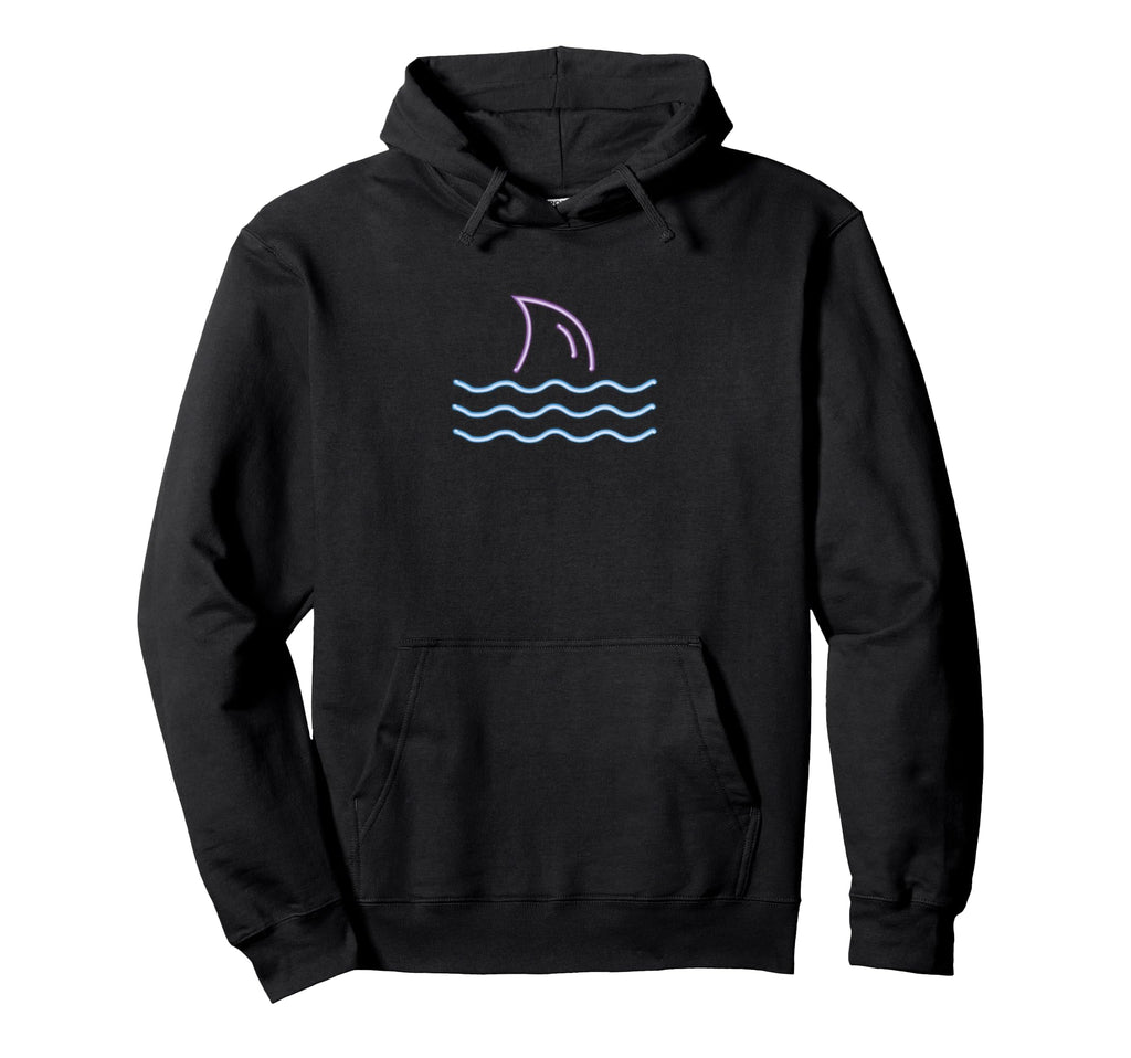 Shark Neon Sign Hoodie - Casual Everyday Wear for Adults - T-Shirt, Sweatshirt, Hoodie