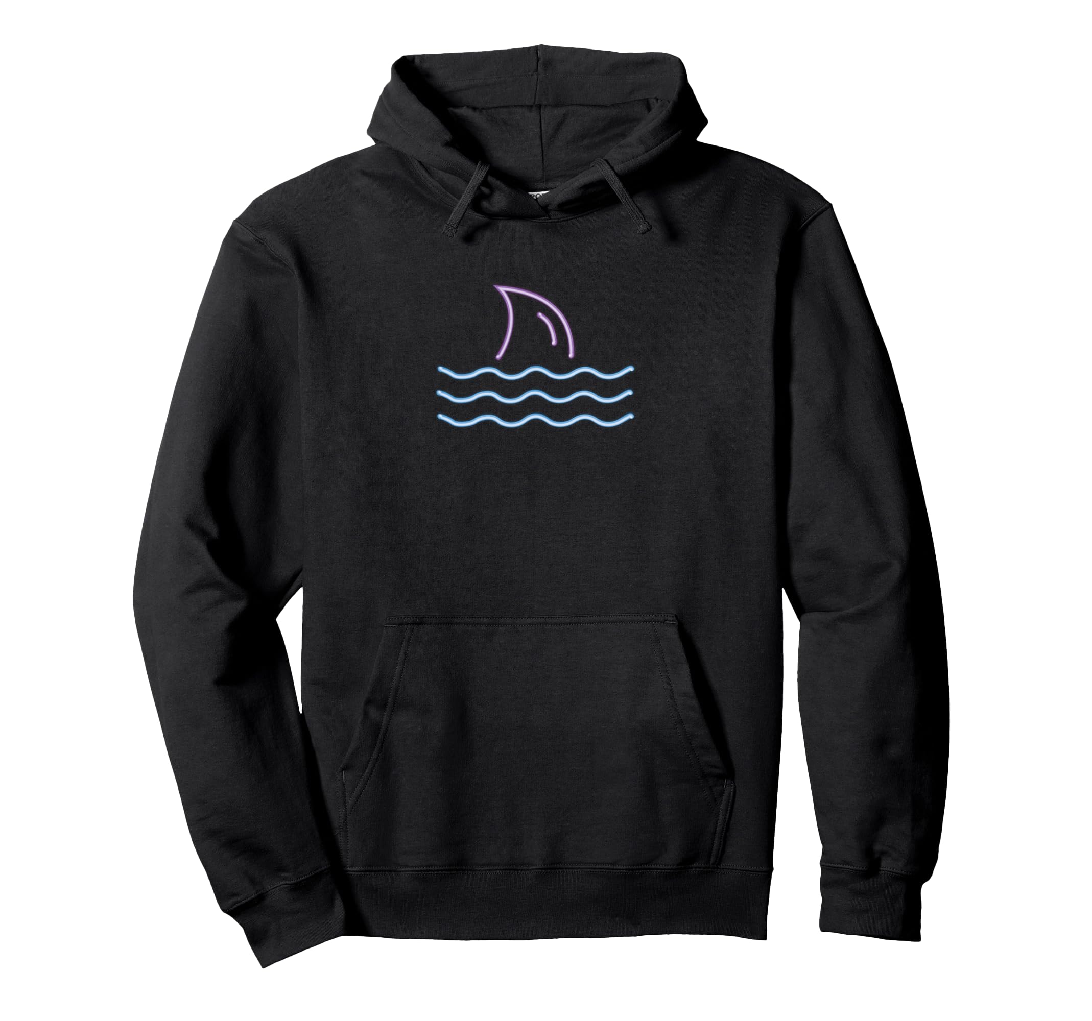 Shark Neon Sign Hoodie - Casual Everyday Wear for Adults - T-Shirt, Sweatshirt, Hoodie