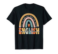 English Teacher Groovy Teacher Rainbow T-Shirt - Unique Graphic for Adults - T-Shirt, Sweatshirt, Hoodie