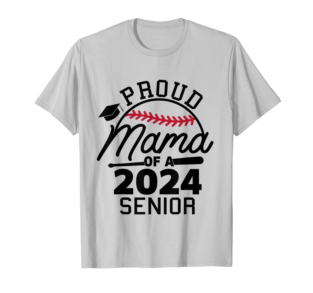 Proud Mama 2024 Senior Baseball T-Shirt - Aesthetic Graphic Men Women - T-Shirt, Sweatshirt, Hoodie