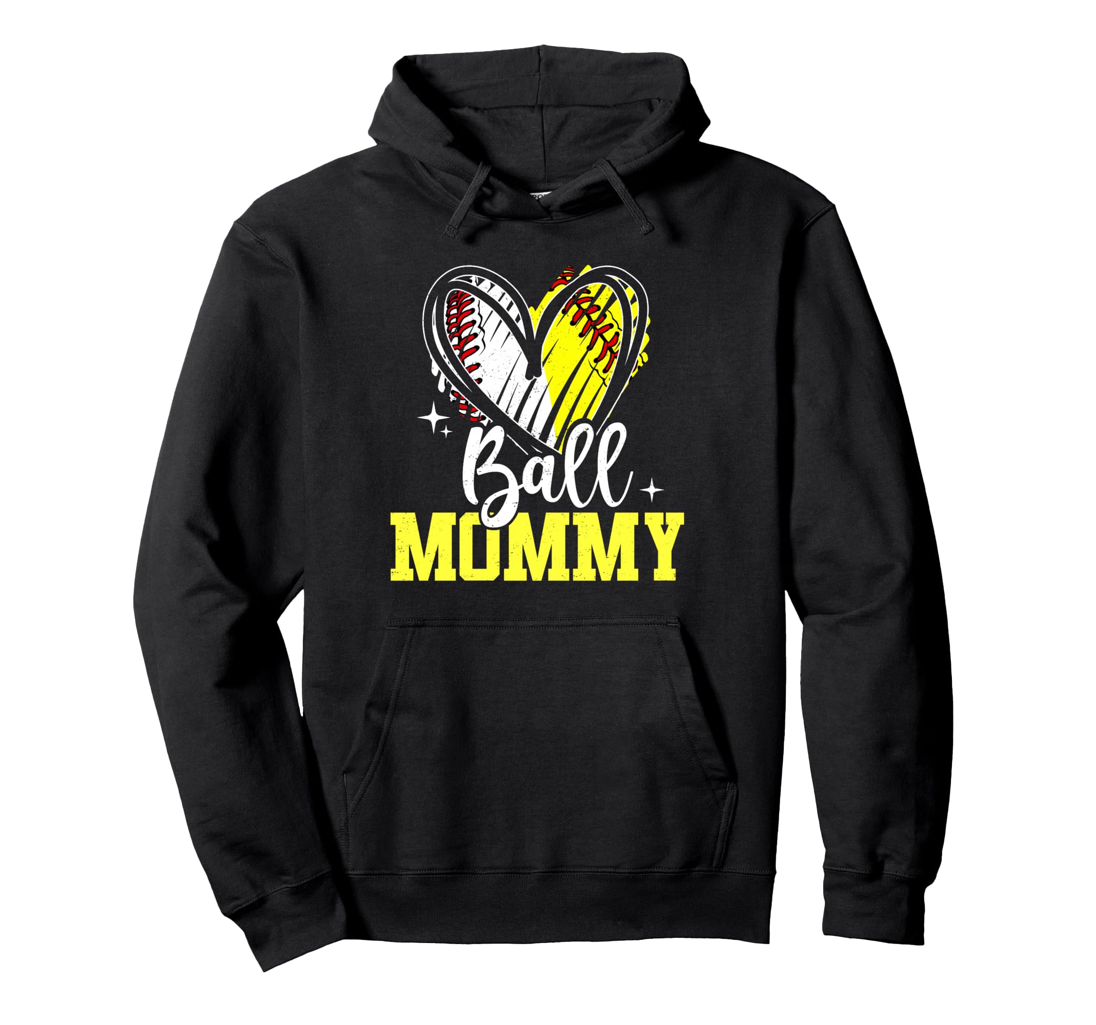 Ball Mommy Softball Baseball Mom Hoodie - Fun Novelty Design Unisex - T-Shirt, Sweatshirt, Hoodie