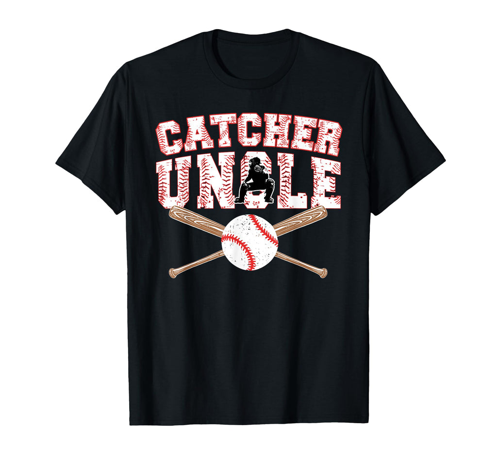 Baseball Catcher Uncle Baseball T-Shirt - Casual Everyday Wear Men Women - T-Shirt, Sweatshirt, Hoodie
