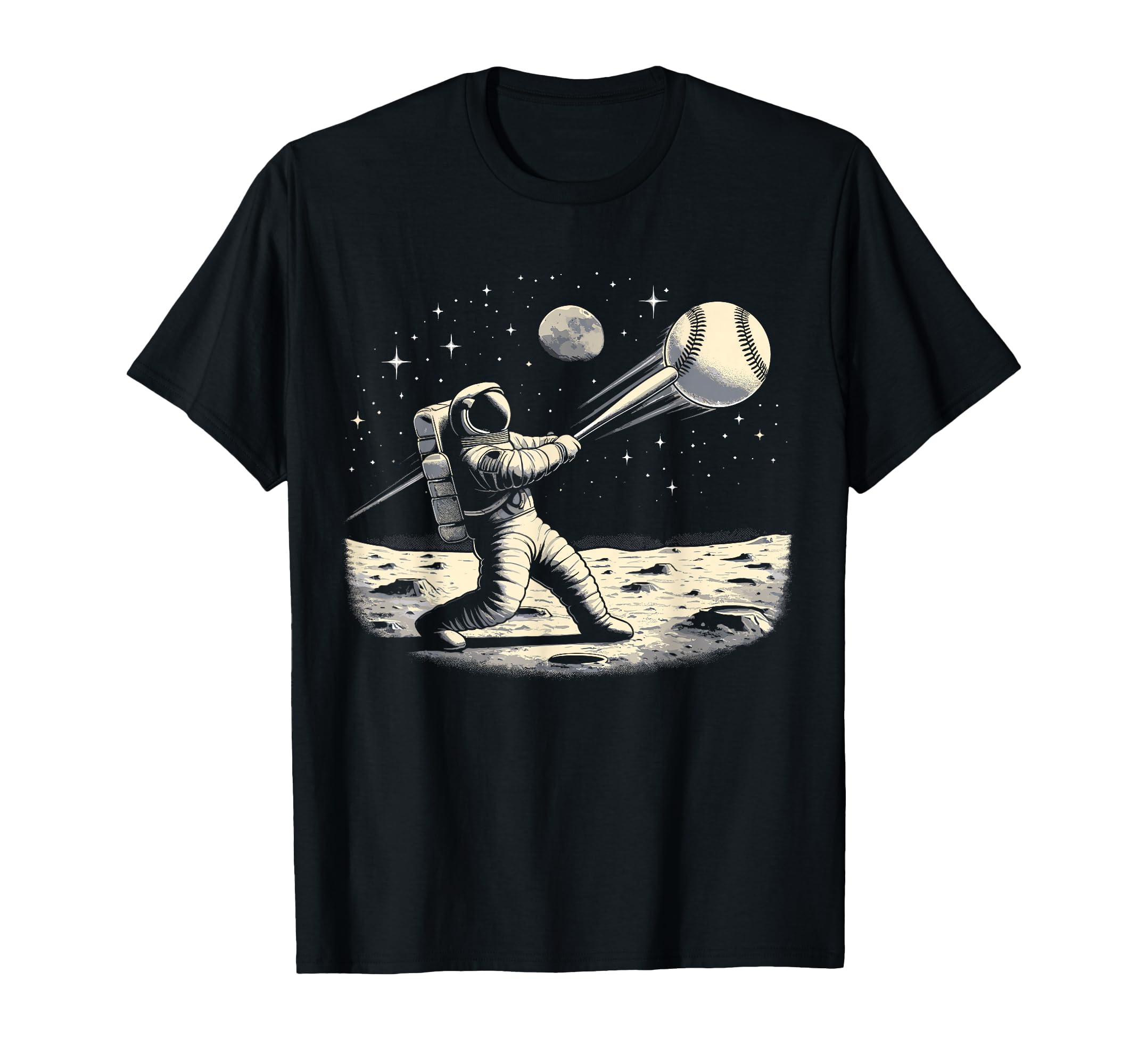 Astronaut Baseball Funny Space Baseball T-Shirt - Custom Art Print Unisex - T-Shirt, Sweatshirt, Hoodie