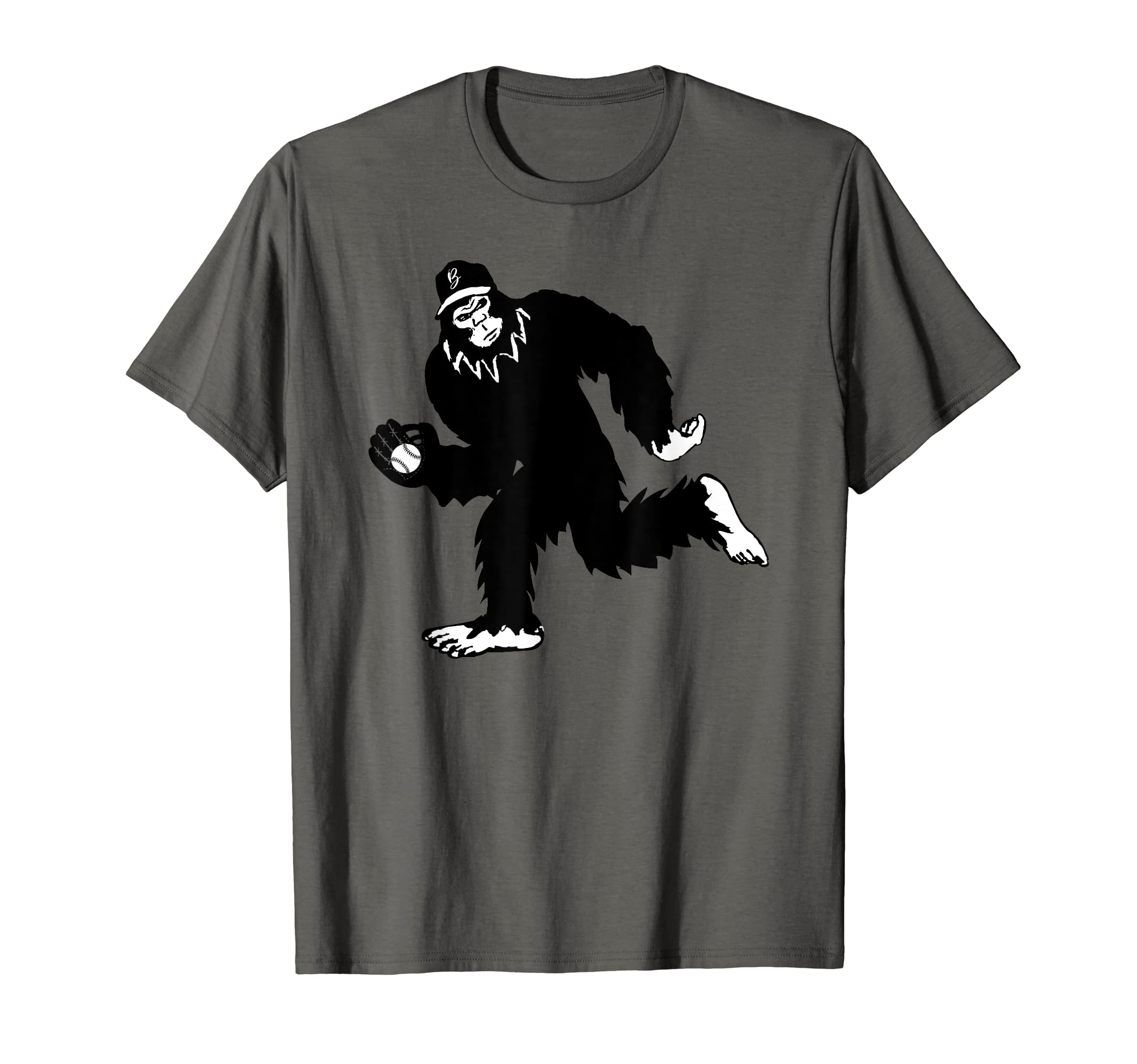 Funny Bigfoot Baseball Player T-Shirt - Unique Graphic for Adults - T-Shirt, Sweatshirt, Hoodie
