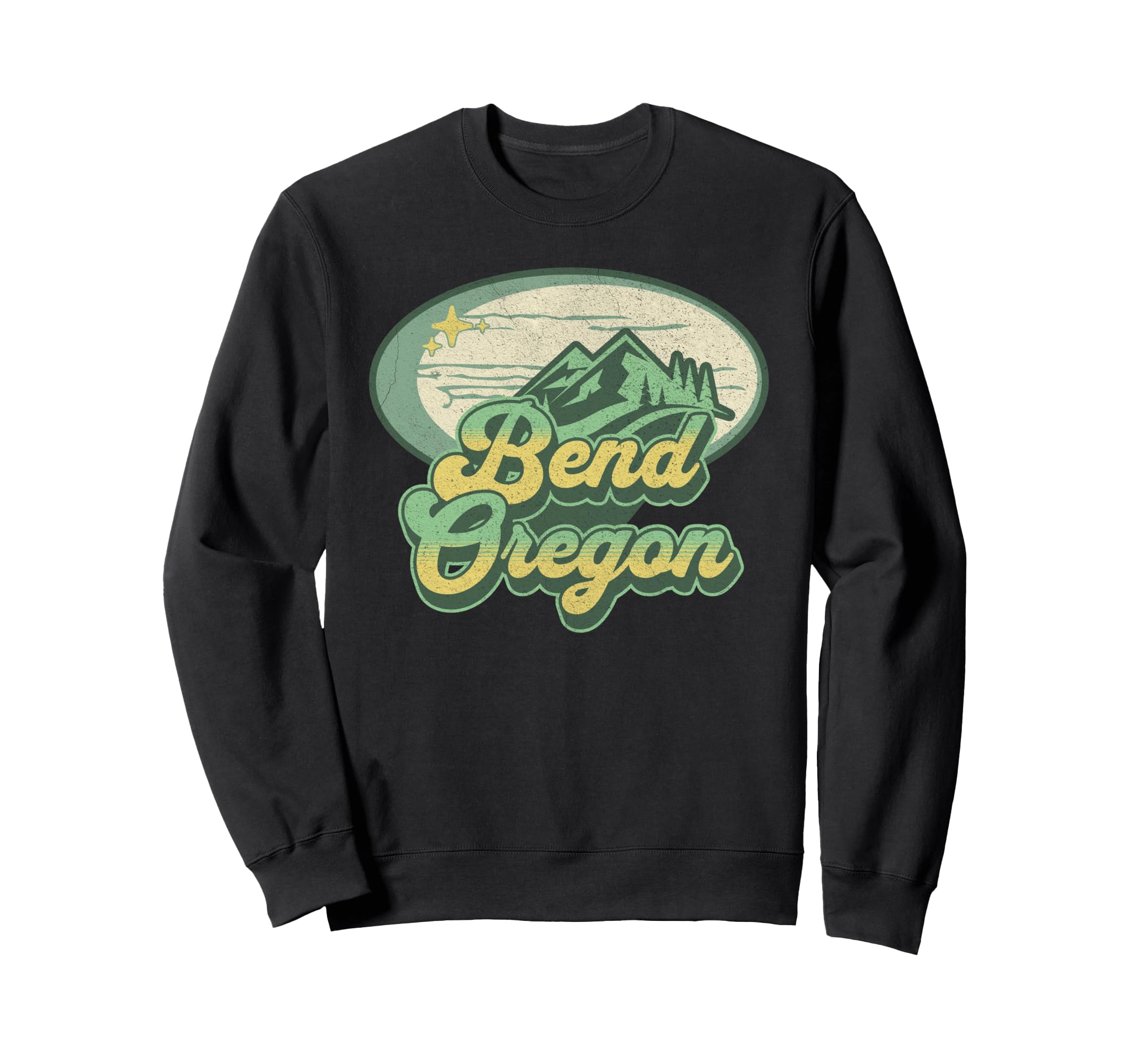 Bend Oregon 70S Distressed Sweatshirt - Unique Graphic Unisex - T-Shirt, Sweatshirt, Hoodie
