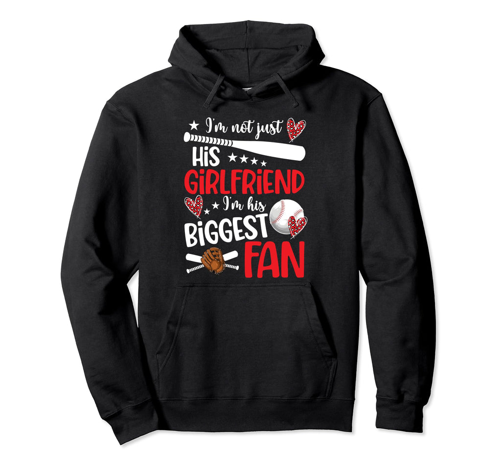 His Biggest Fan Baseball Girlfriend Hoodie - Aesthetic Graphic Unisex - T-Shirt, Sweatshirt, Hoodie