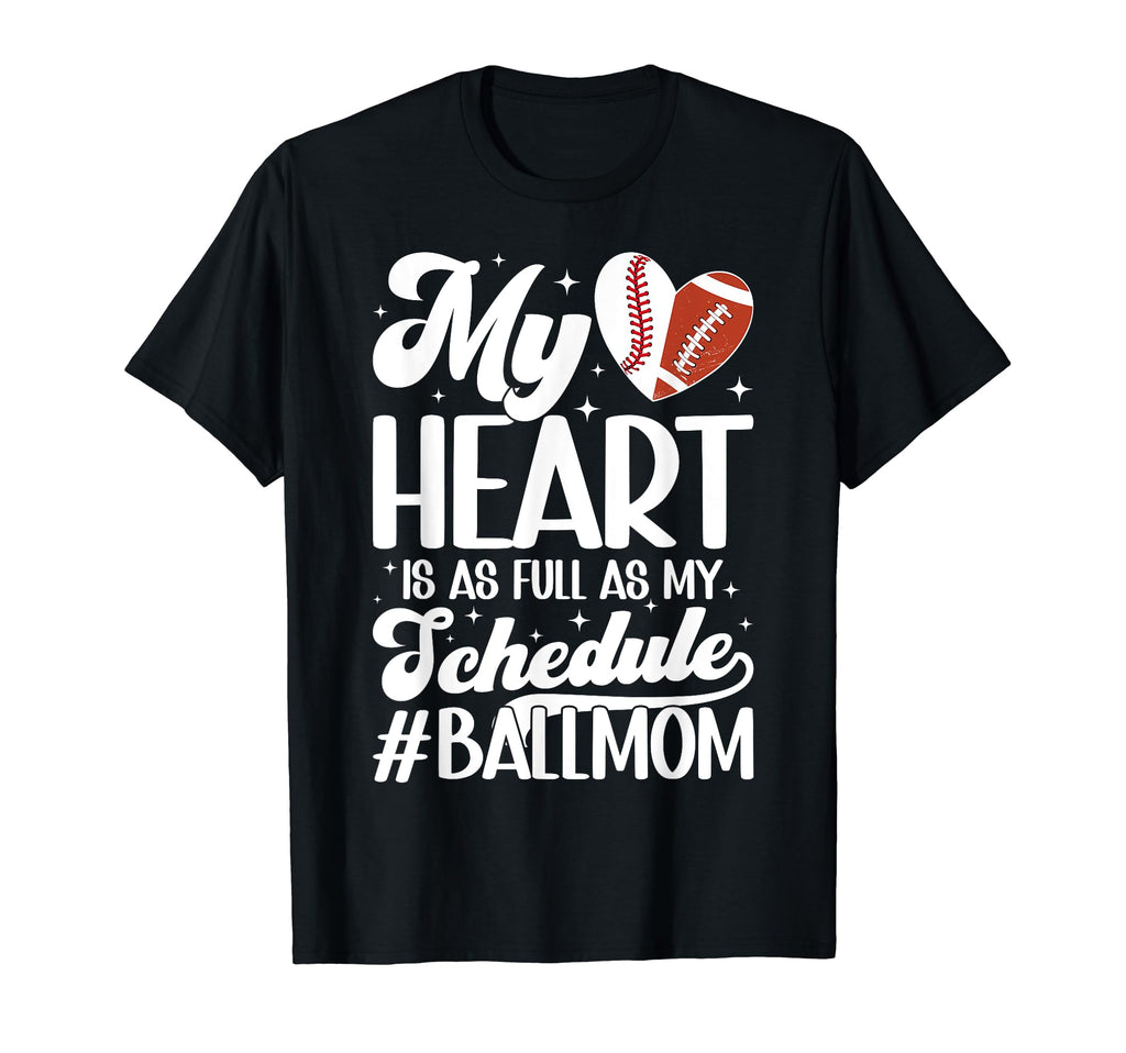 Ball Mom Proud Football Baseball Mom T-Shirt - Aesthetic Graphic Unisex - T-Shirt, Sweatshirt, Hoodie