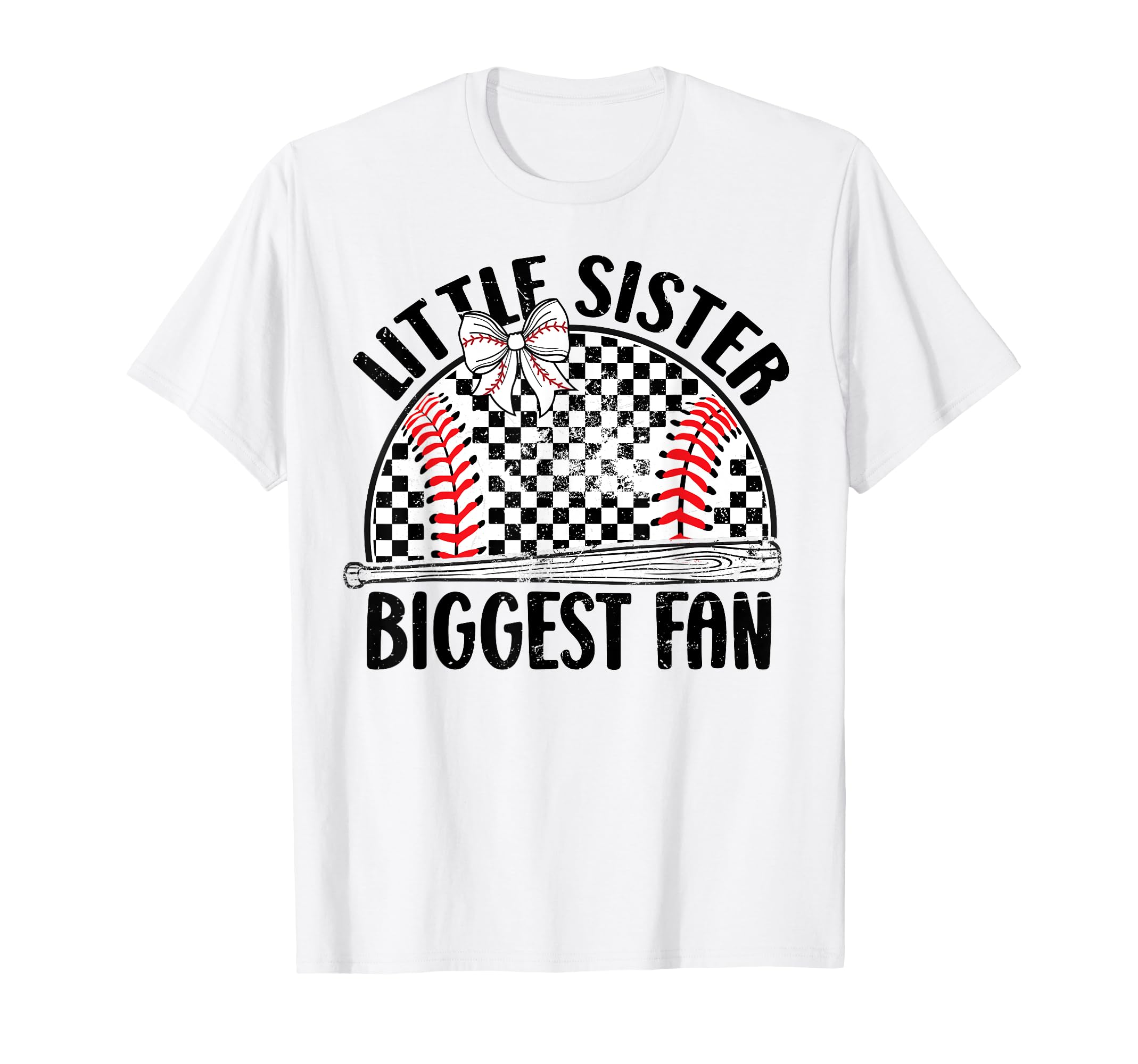 Baseball Little Sister Biggest Fan Lil T-Shirt - Minimalist Print Unisex - T-Shirt, Sweatshirt, Hoodie