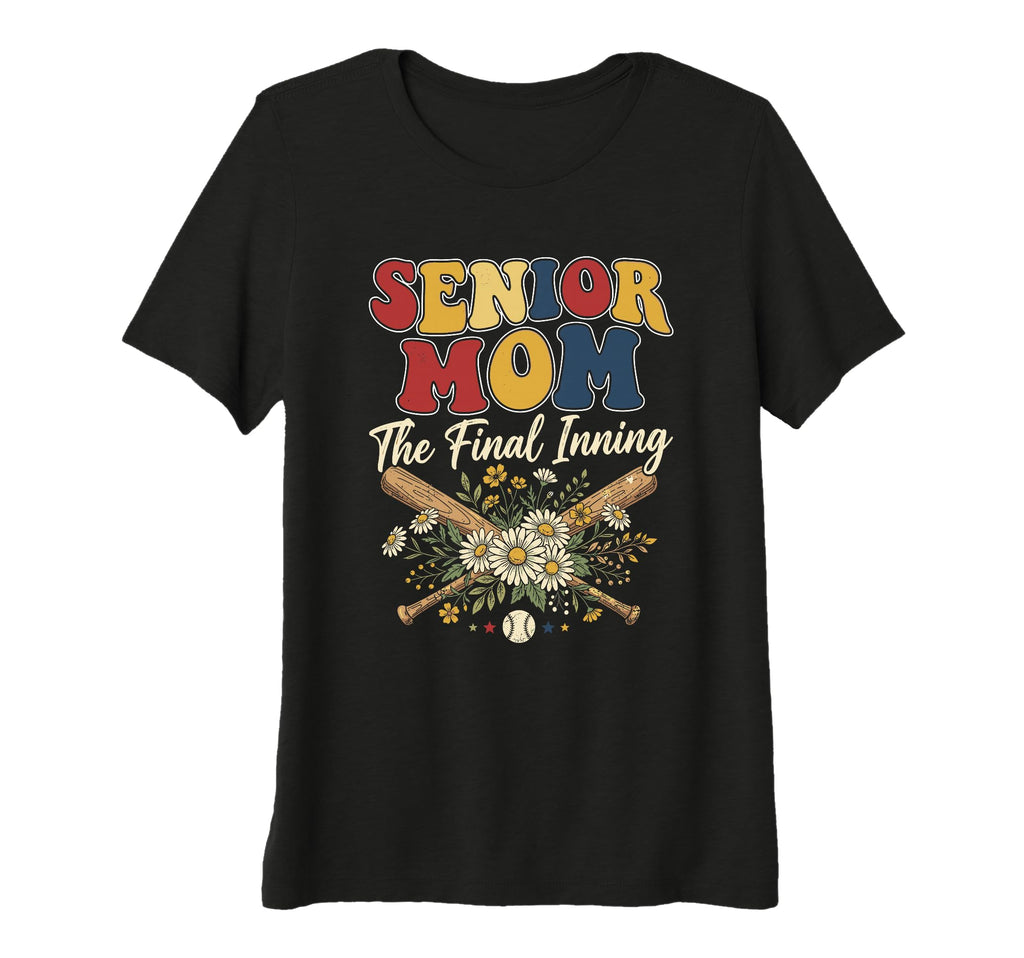 Womens Baseball Senior Mom 2026 T-Shirt - Casual Everyday Wear for Adults - T-Shirt, Sweatshirt, Hoodie