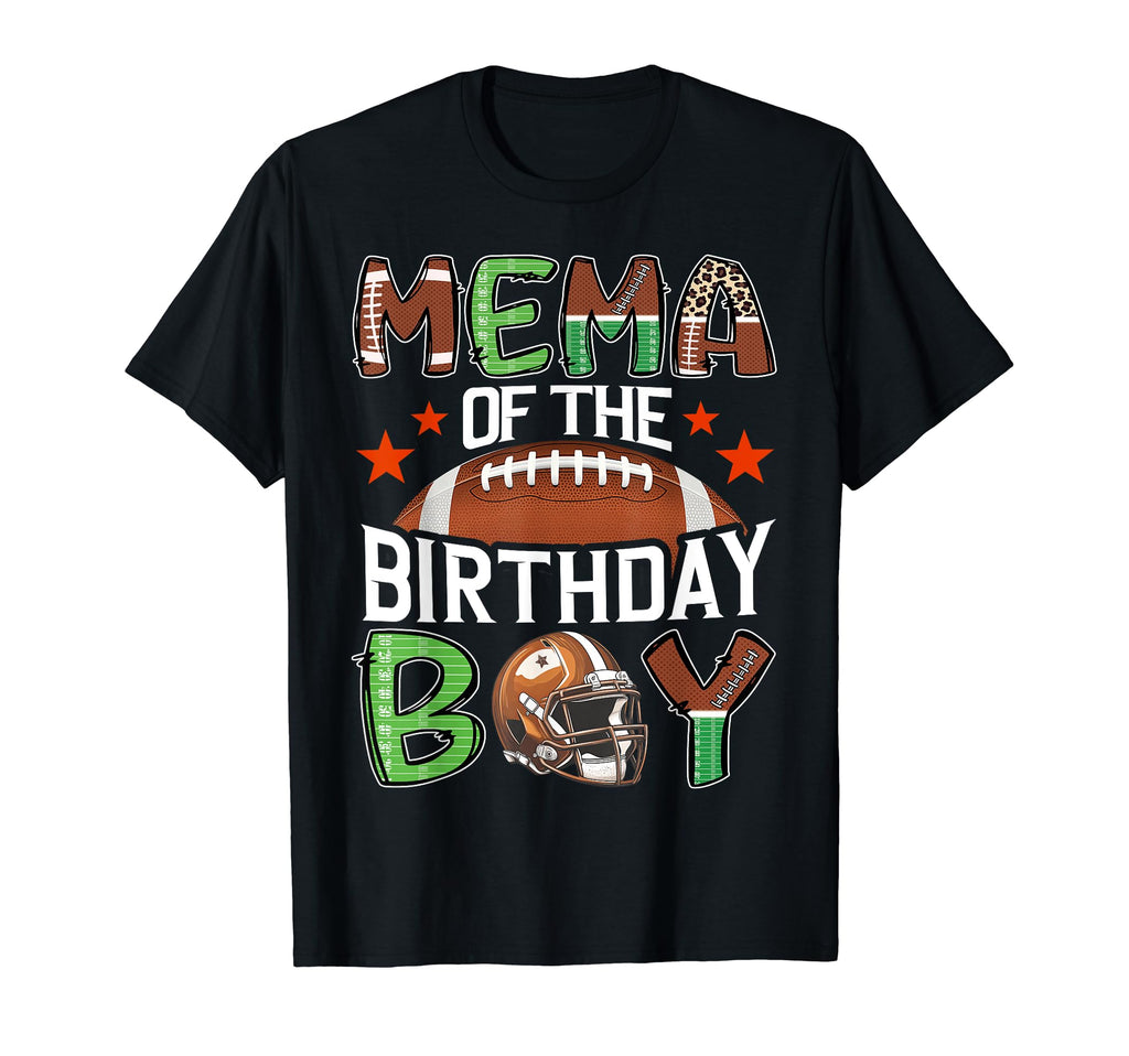 Mema Birthday Game Day Football T-Shirt - Aesthetic Graphic Unisex - T-Shirt, Sweatshirt, Hoodie