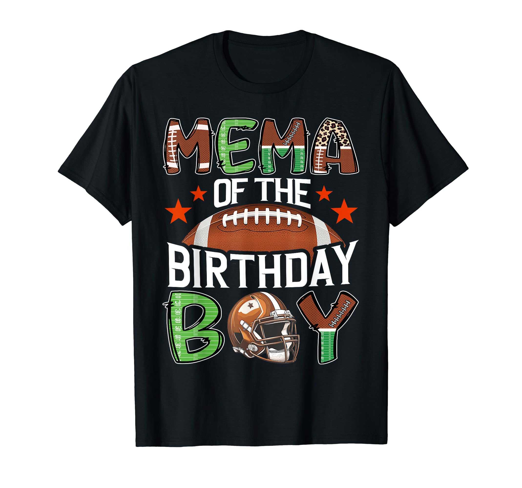 Mema Birthday Game Day Football T-Shirt - Aesthetic Graphic Unisex - T-Shirt, Sweatshirt, Hoodie