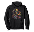Hippie Boho Skeleton Music 12 Hoodie - Aesthetic Graphic Men Women - T-Shirt, Sweatshirt, Hoodie