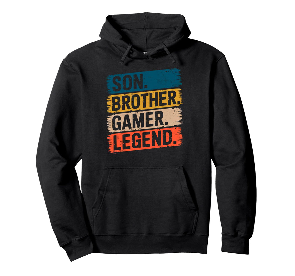 Son Brother Gamer Legend Video Game Hoodie - Unique Graphic for Adults - T-Shirt, Sweatshirt, Hoodie