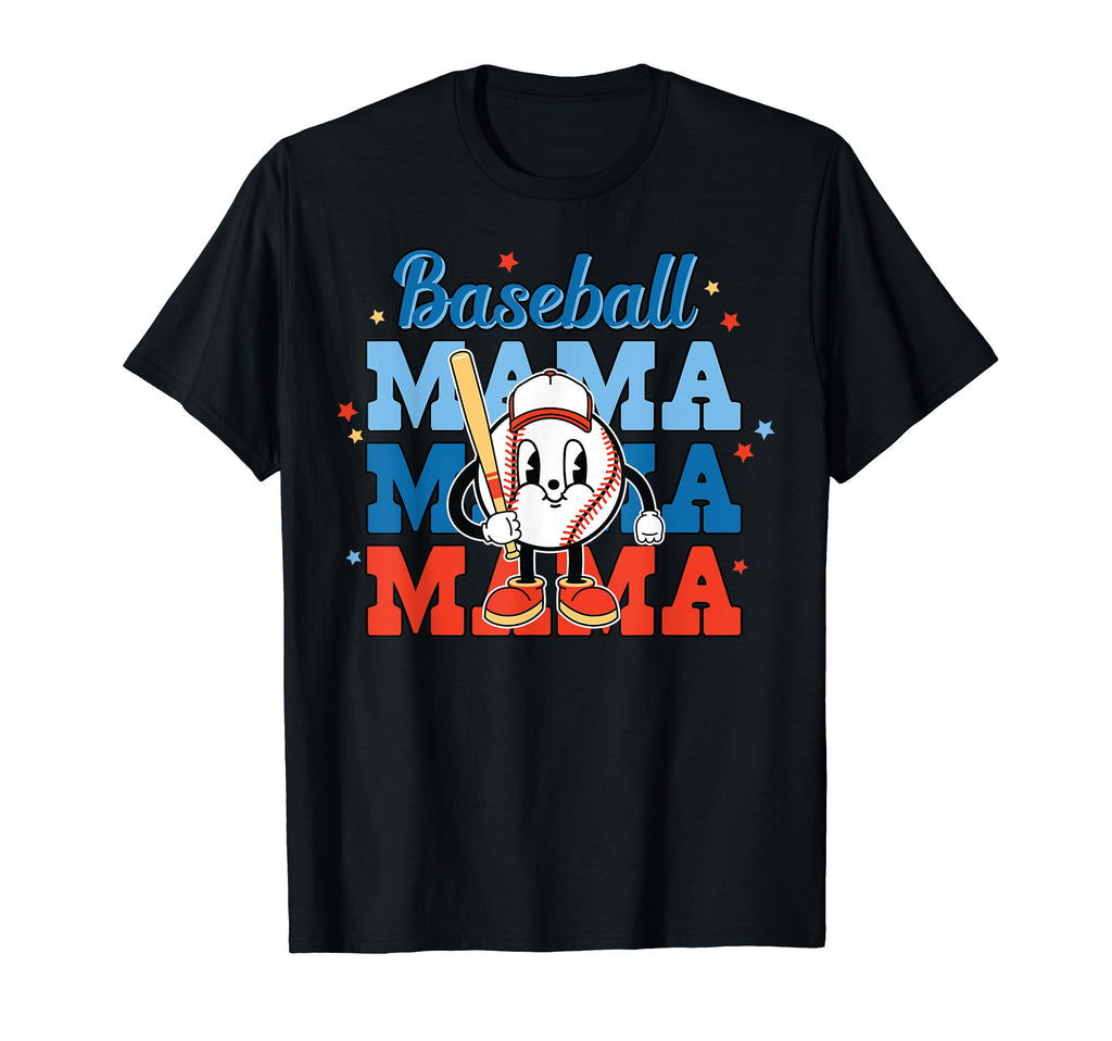 Groovy Baseball Mom Life Baseball T-Shirt - Streetwear Style for Adults - T-Shirt, Sweatshirt, Hoodie