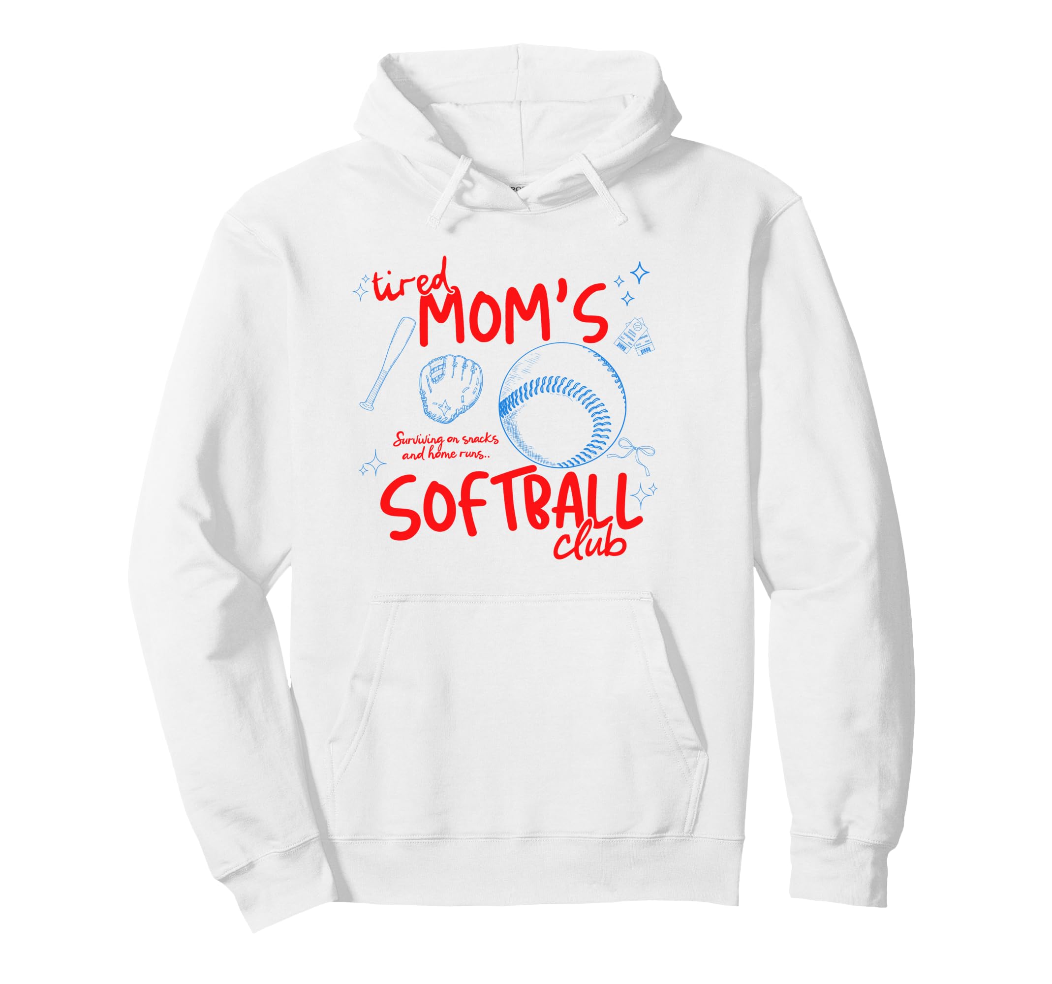 Tired Moms Softball Club Softball Mom Hoodie - Streetwear Style Men Women - T-Shirt, Sweatshirt, Hoodie